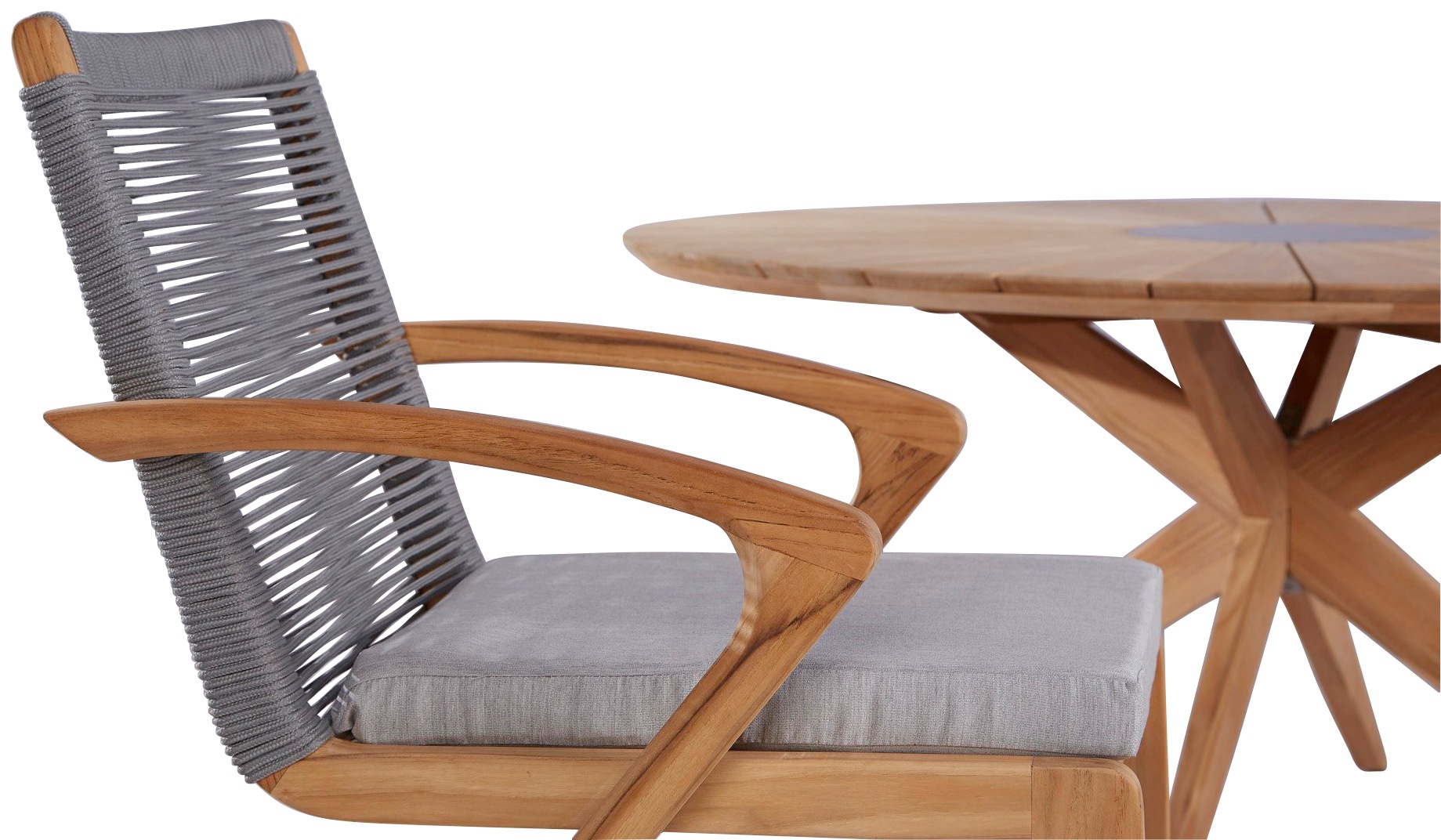 Best Gartensessel »Agadir«, (1 St.), Teakholz, grau
