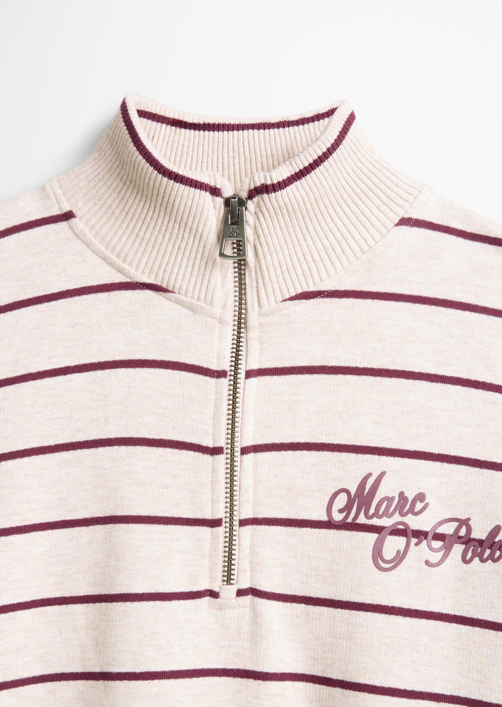 Marc O'Polo Sweatshirt , gestreift, mit gerippten Stehkragen
