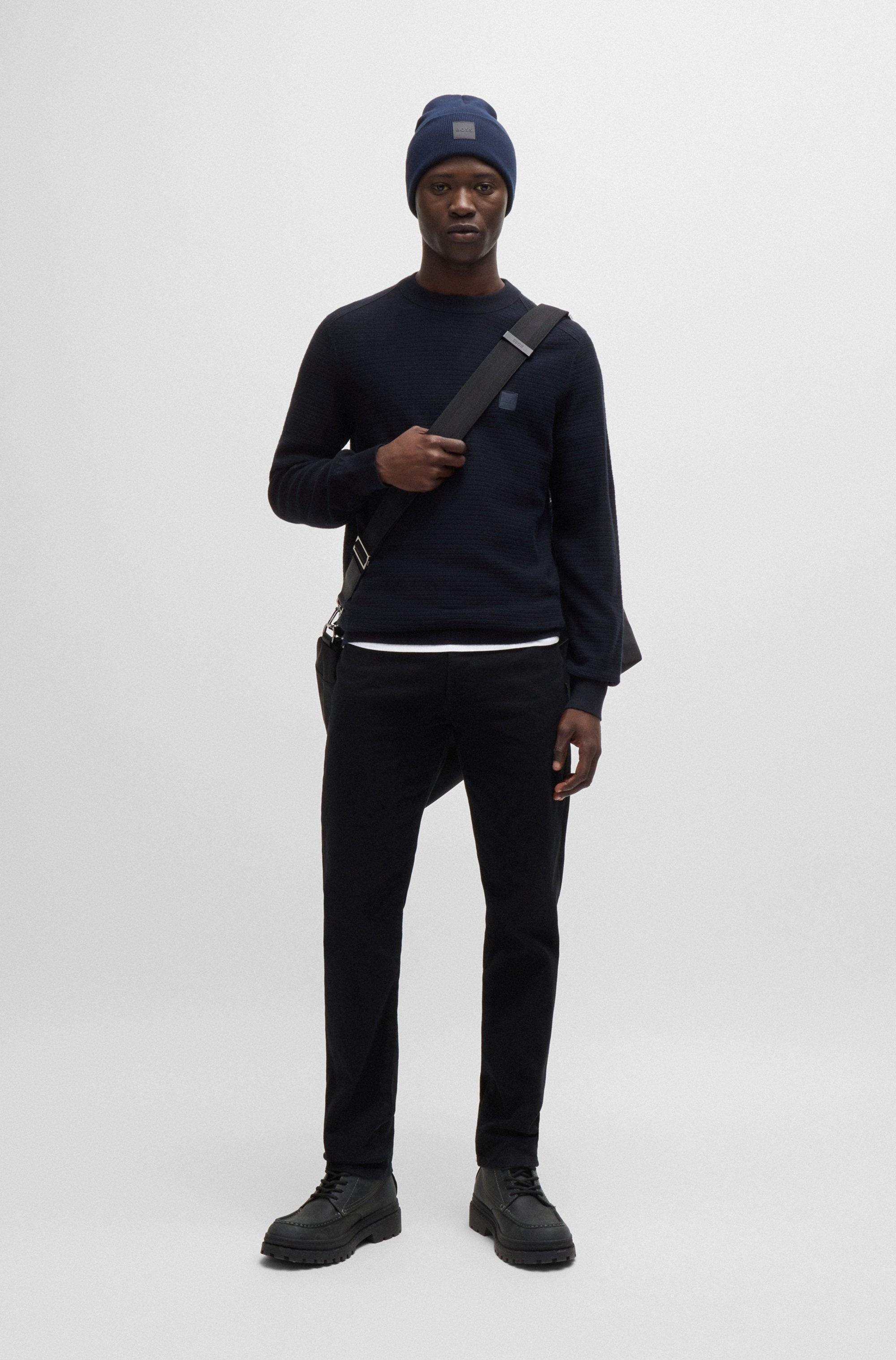 BOSS ORANGE Strickpullover »Anion«, mit BOSS-Badge