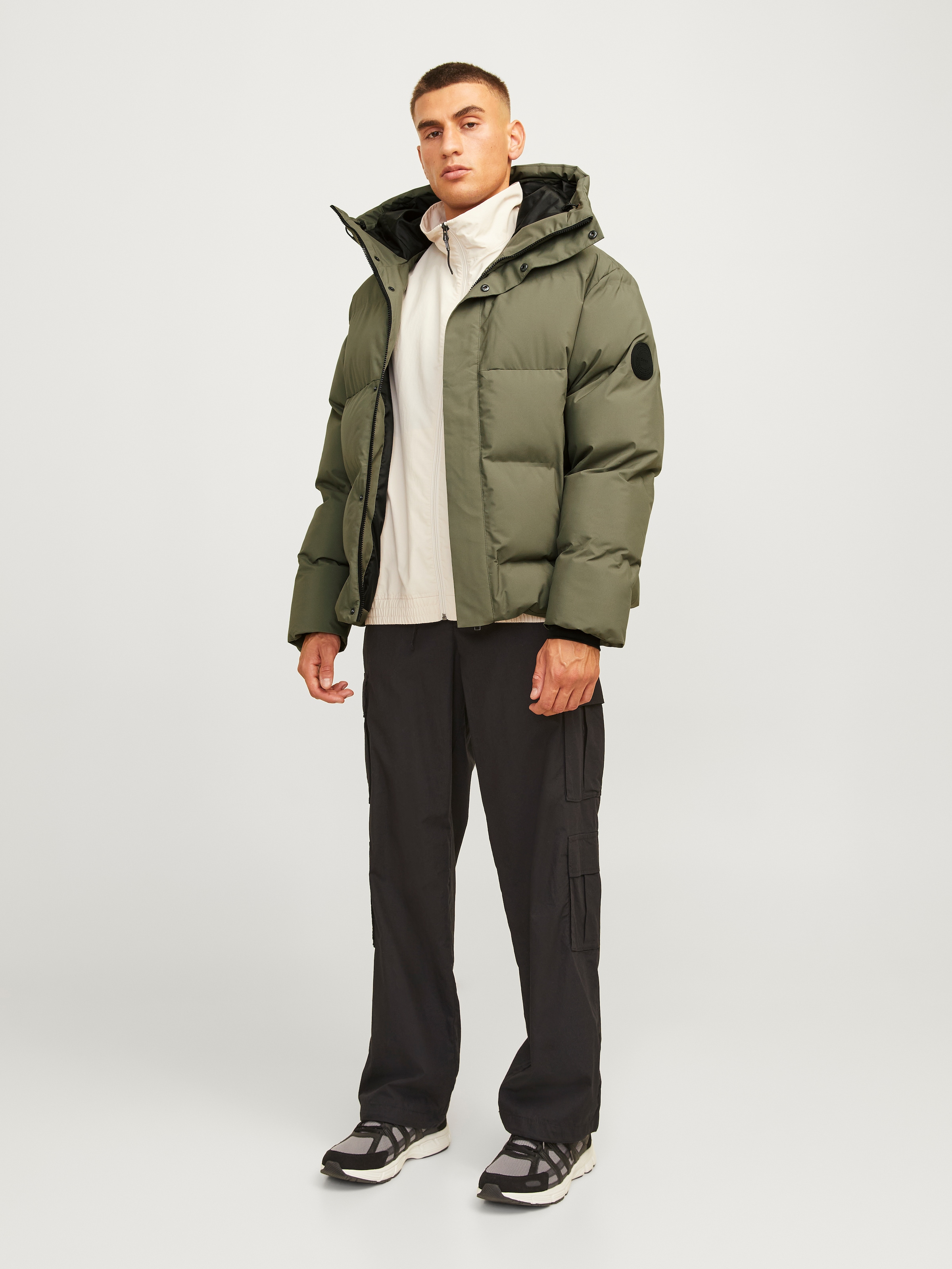 Jack & Jones Steppjacke »JCOALPHA PUFFER SN«, mit Kapuze