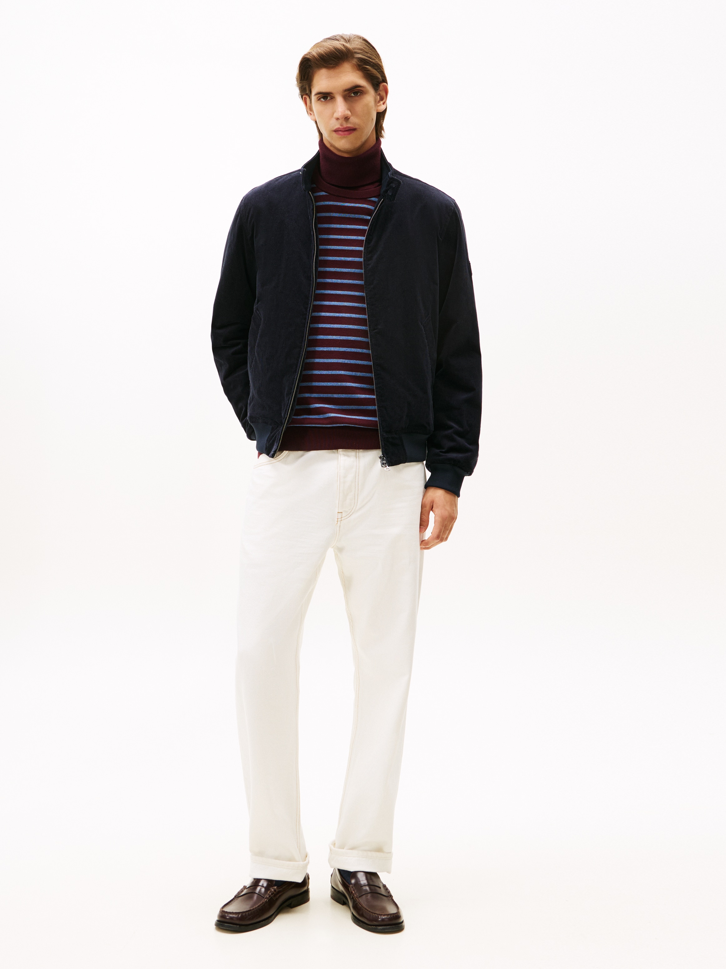 Tommy Hilfiger Cordjacke »CORD HARRINGTON JACKET«, ohne Kapuze, Freizeitjacke, Übergangsjacke