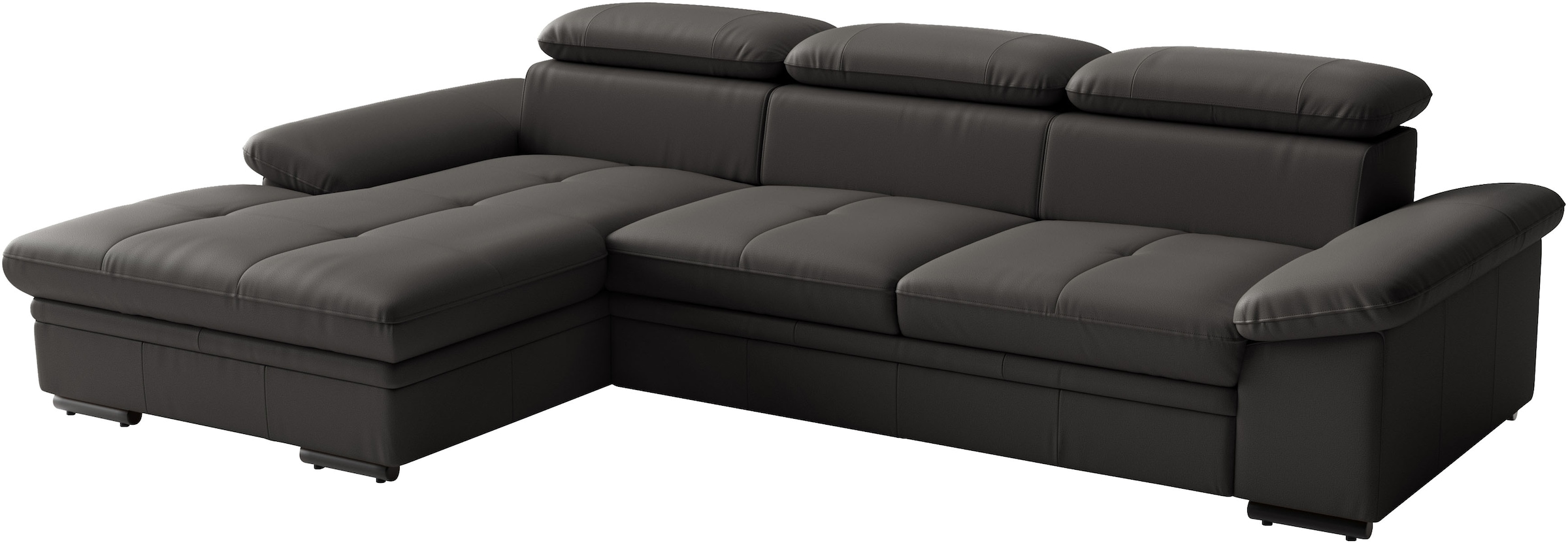 sit&more Ecksofa »Viola, Leder, L-Form, B: 260 cm, mit Armteil- und Kopfteilvertsellung« optional mit Schlaffunktion