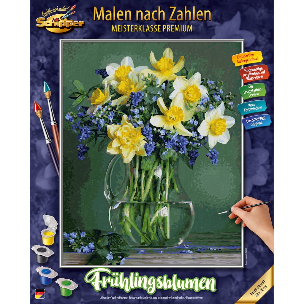 Schipper Malen nach Zahlen »Meisterklasse Premium - Frühlingsblumen«, Made in Germany