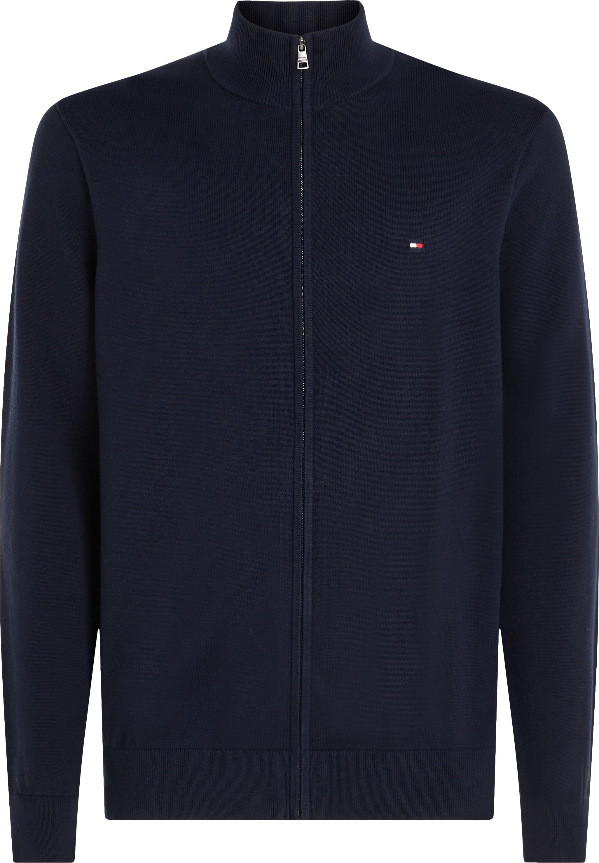 Tommy Hilfiger Big & Tall Strickjacke »BT-ESSENTIAL COTTON ZIP THRU-B«, Großen Größen