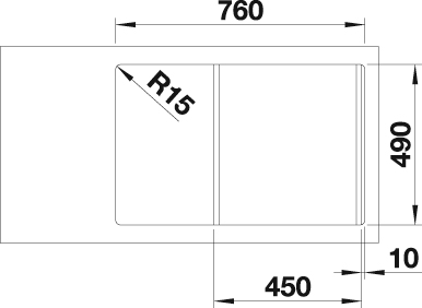 Blanco Granitspüle »AXIA III 45 S« aus SILGRANIT®, inkl. Esche-Compound-Brückenschneidbrett