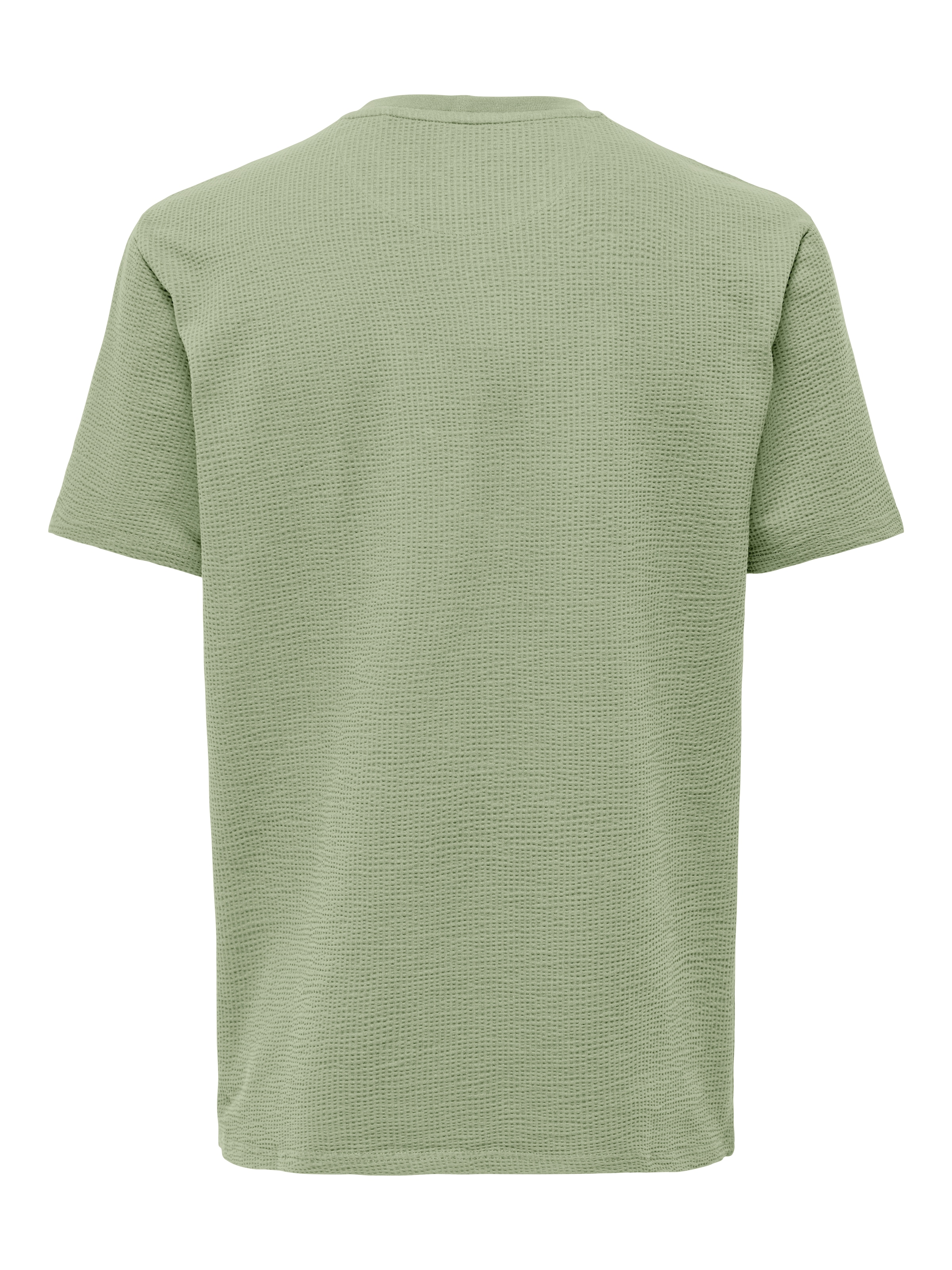 ONLY & SONS Rundhalsshirt »ONSKIAN LIFE REG SEERSUCKER SS TEE NOOS«