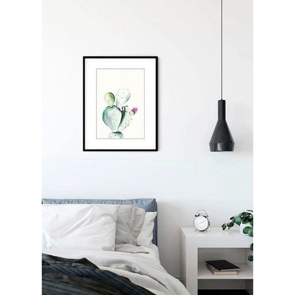 Komar Poster »Prickly Pear Watercolor«, Pflanzen-Blätter, (1 St.)