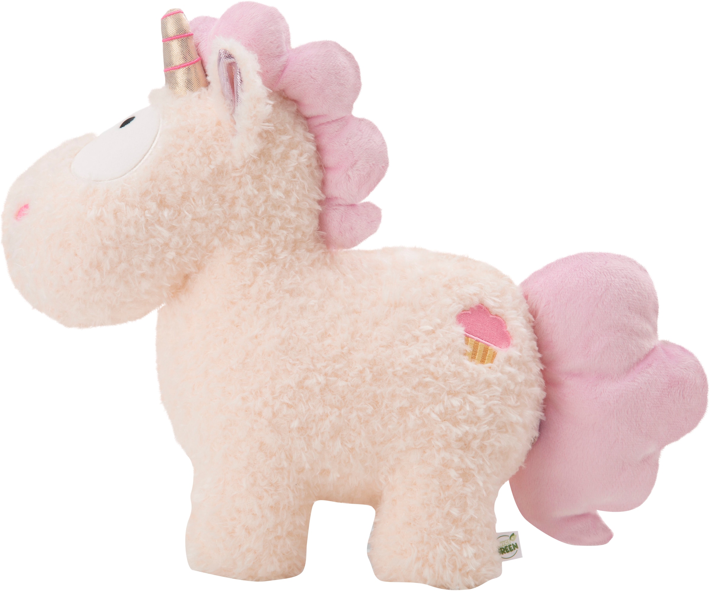 Nici Kuscheltier »Theodor & Friends GREEN, Einhorn Creamy Pink stehend 22 cm«