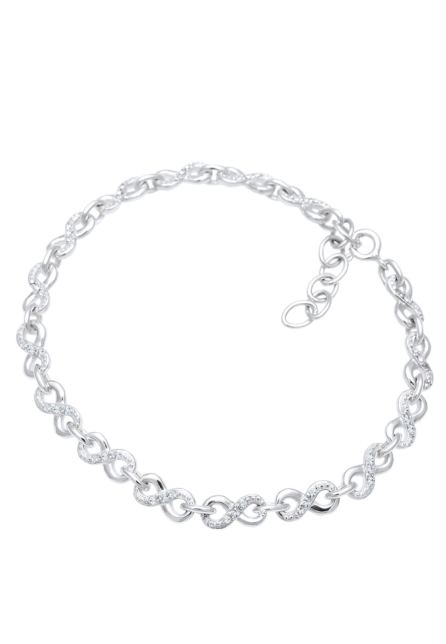 Elli Armkette »Armband Infinity Kristalle 925 Silber Infinitá«