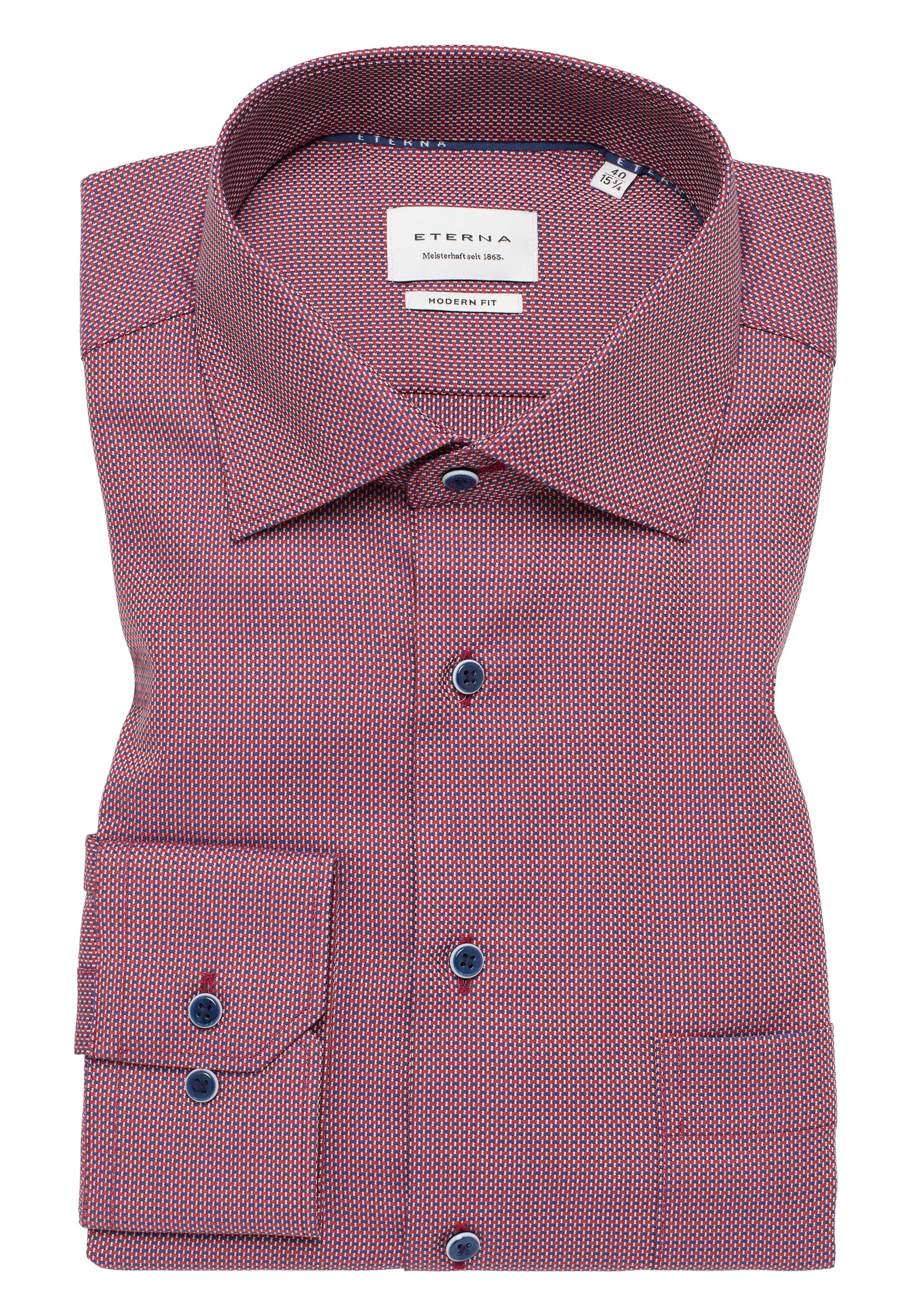 Eterna Langarmhemd »MODERN FIT«, NON IRON (bügelfrei)