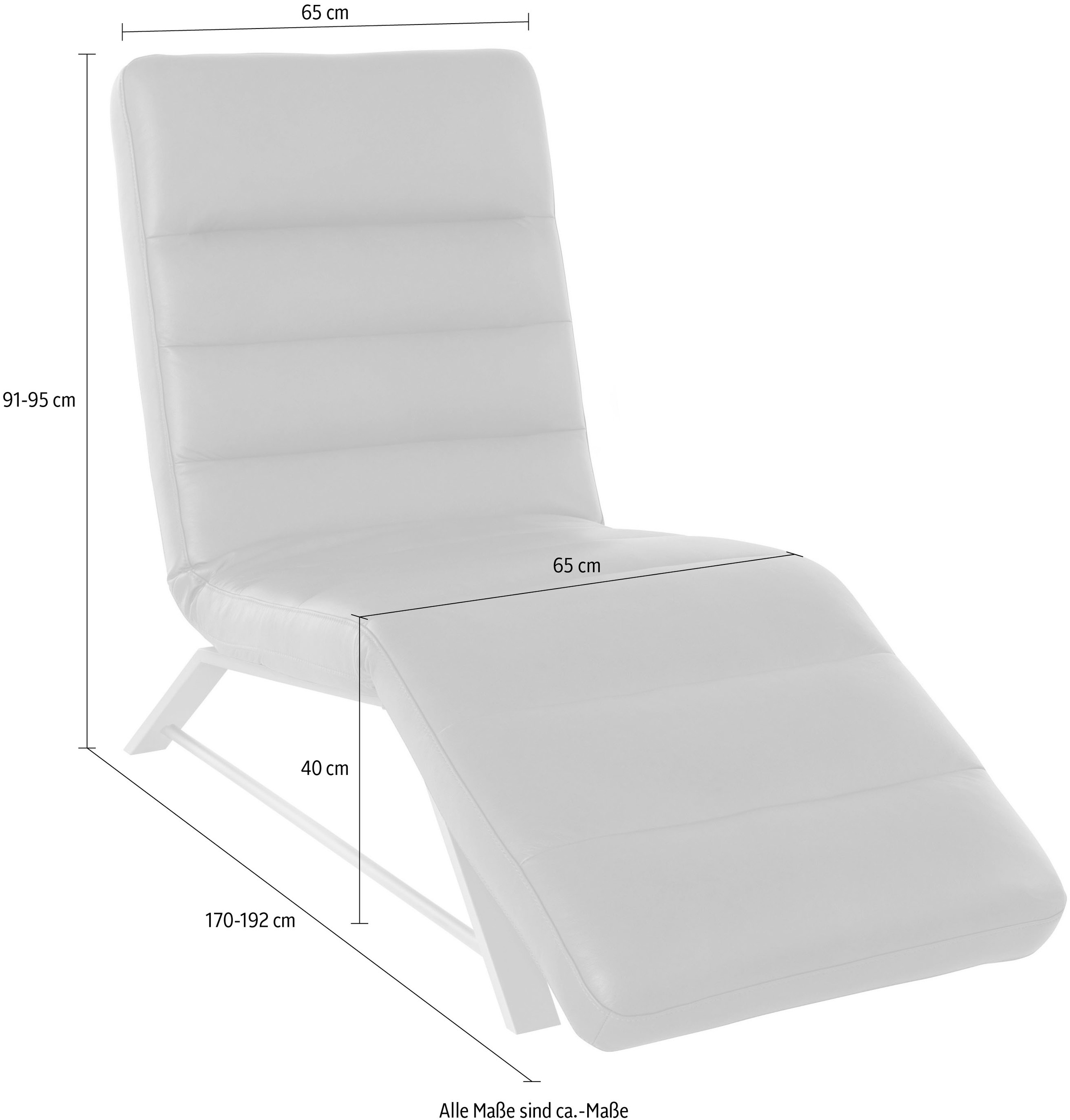 W.SCHILLIG Relaxliege »daily dreams«, Funktionsliege wahlweise mit Motor, Gestell Chrom, Breite 65 cm