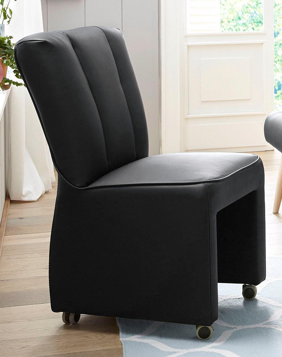 exxpo - sofa fashion Sessel »Costa, Loungesessel, Hochlehnsessel,  auf Rollen, Komfortsitzhöhe 53cm« kompakt und bequem, Breite 52 cm