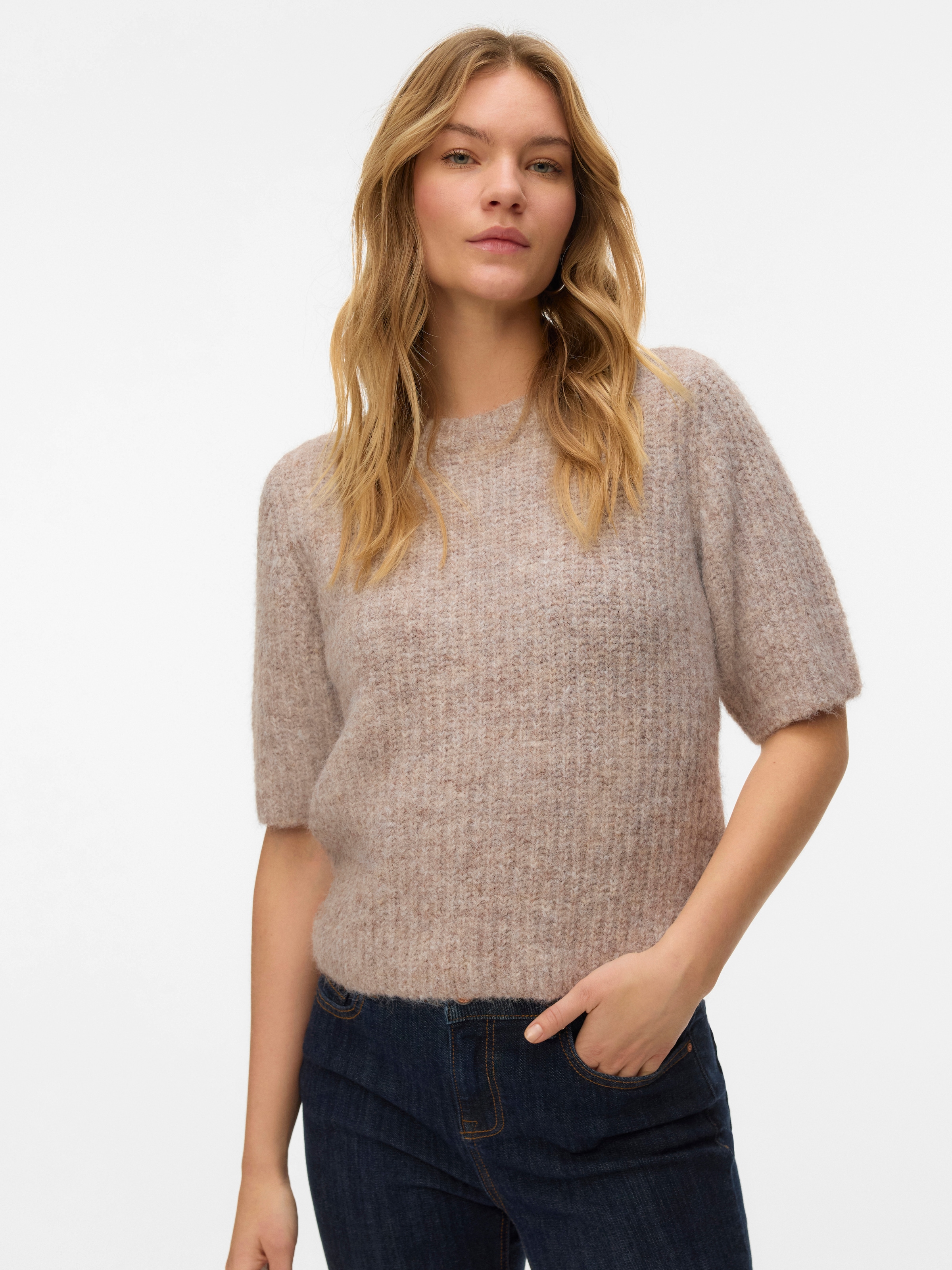 Vero Moda Strickpullover »VMAWSOME 2/4 O-NECK PULLOVER NOOS«