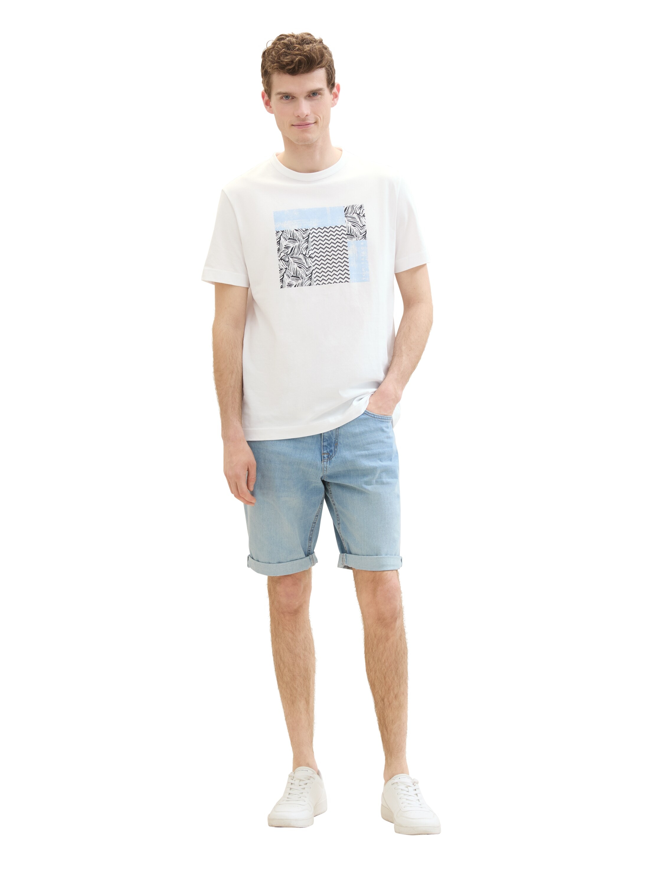 TOM TAILOR Jeansbermudas »JOSH«, mit Markenlabel