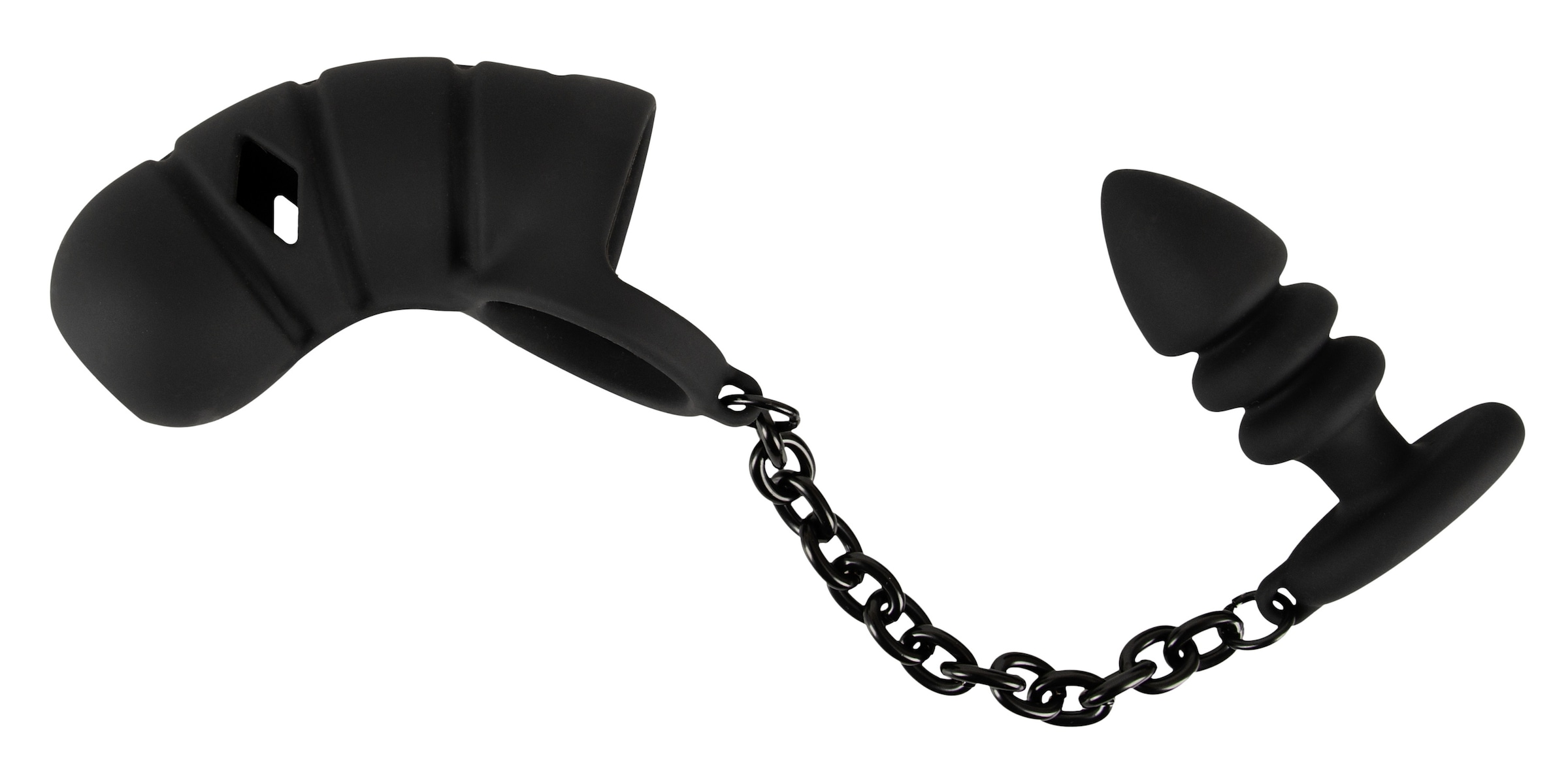 BLACK VELVETS Anal-Stimulator »Peniskäfig mit Analplug Cock cage with butt plug« ()