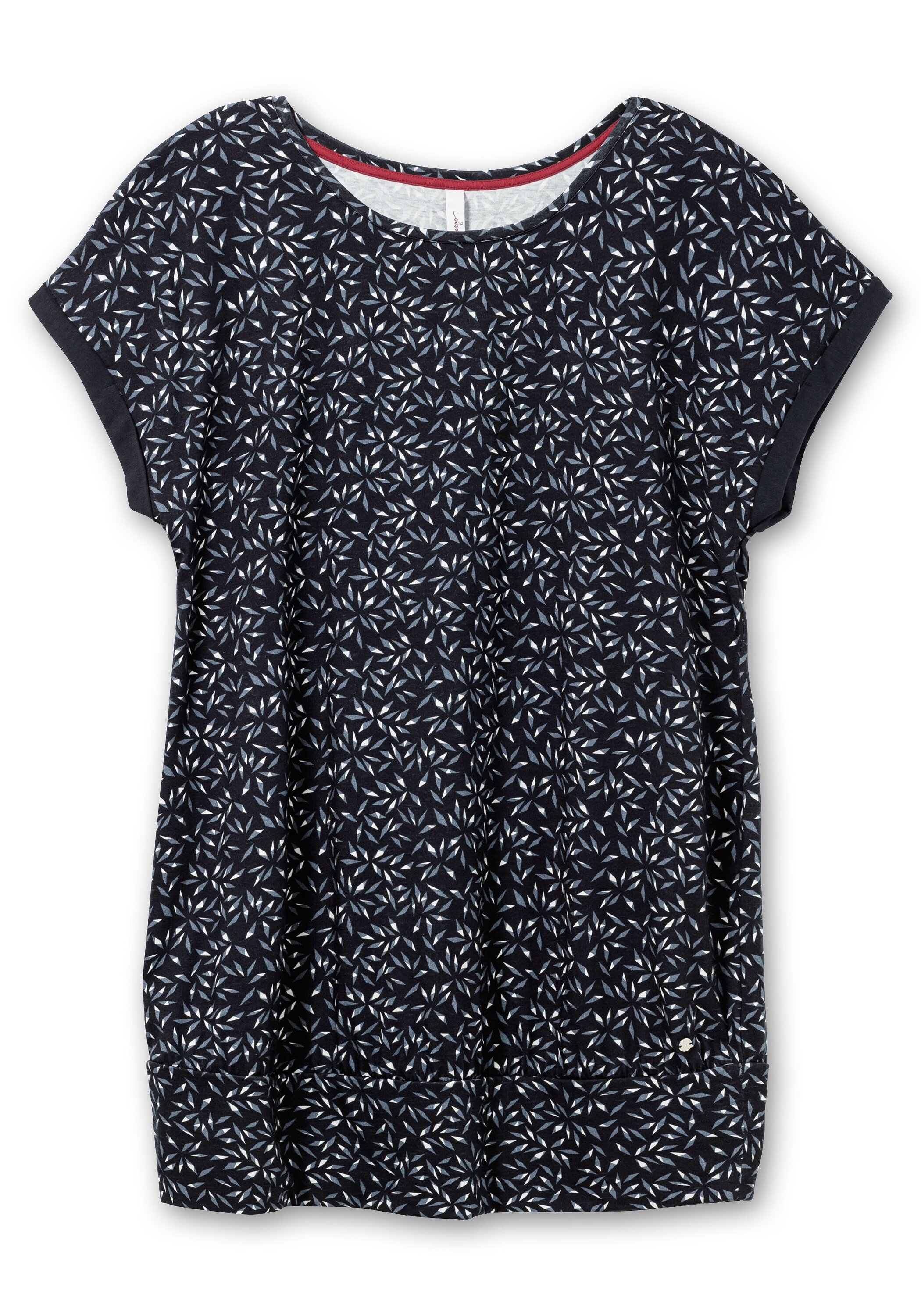 Sheego Shirtkleid »Relax-Shirtkleid mit Alloverdruck und breitem Saum«
