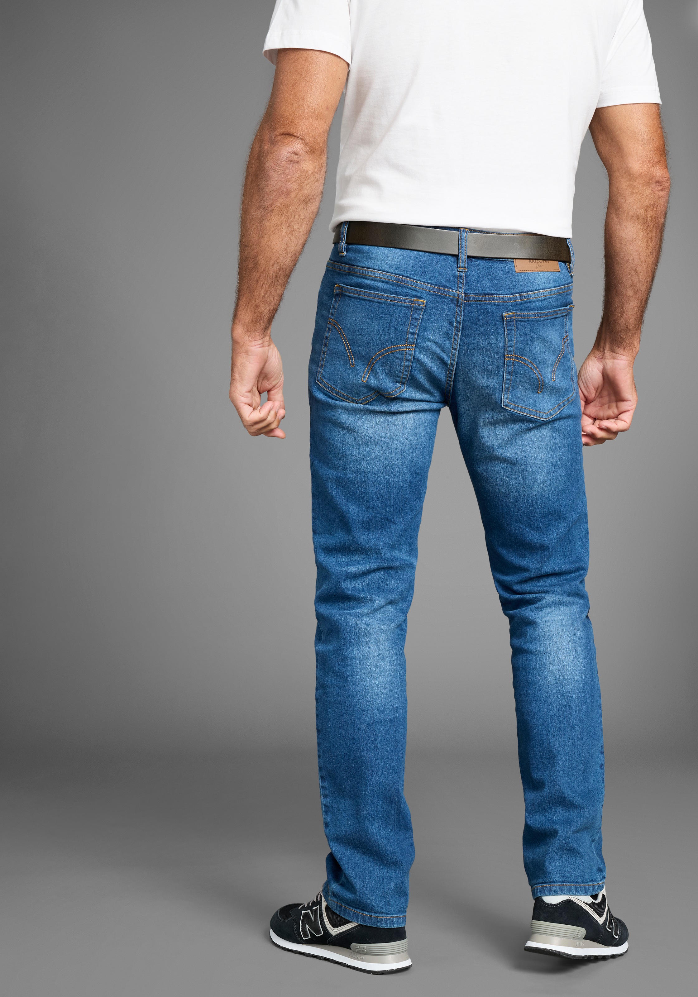 Man's World Ledergürtel, im klassischen Design mit edel schimmernder Schnalle - NEW