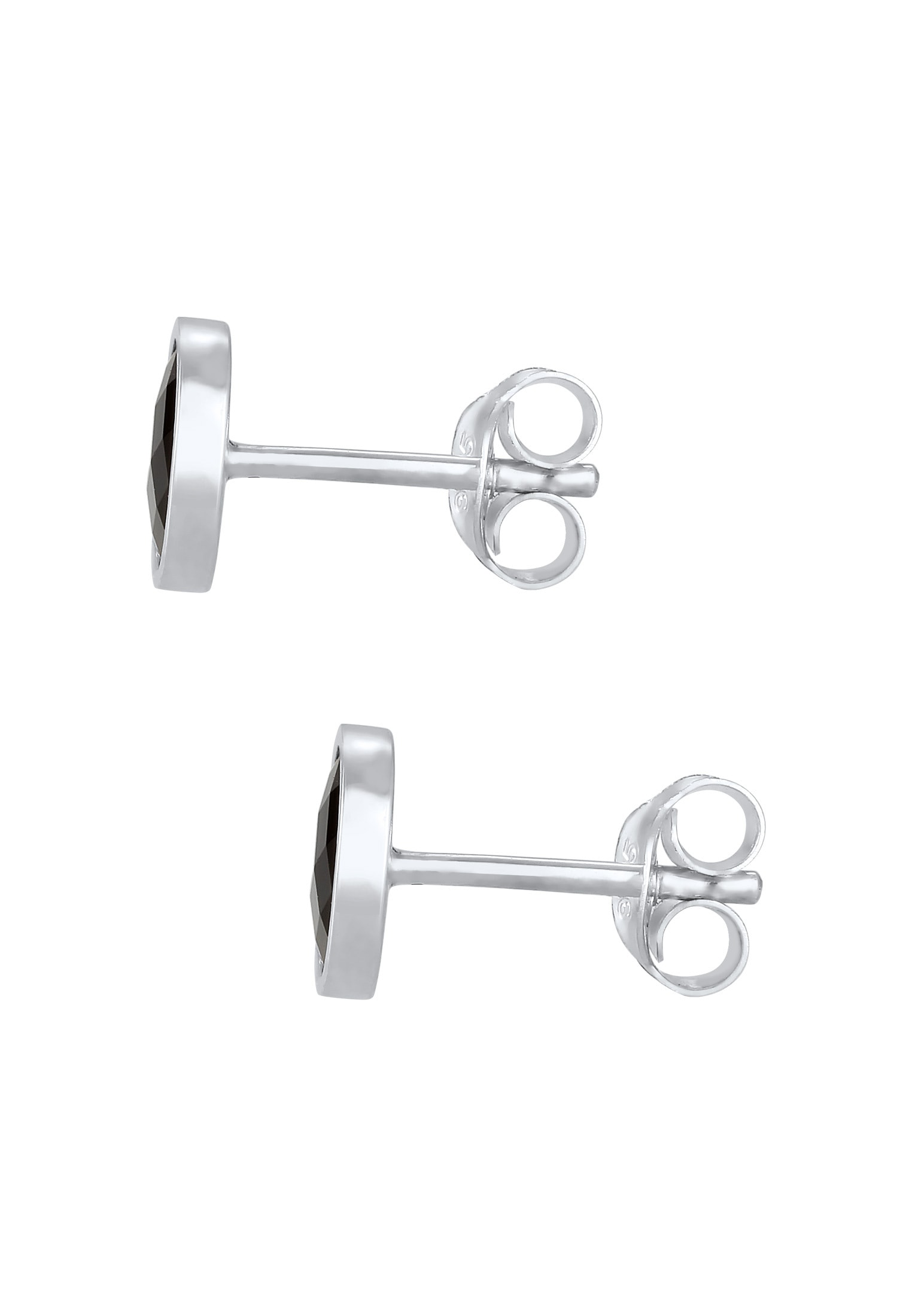Elli Paar Ohrstecker »Ohrringe Ohrstecker Glas Kristalle Schwarz 925 Sterling Silber«