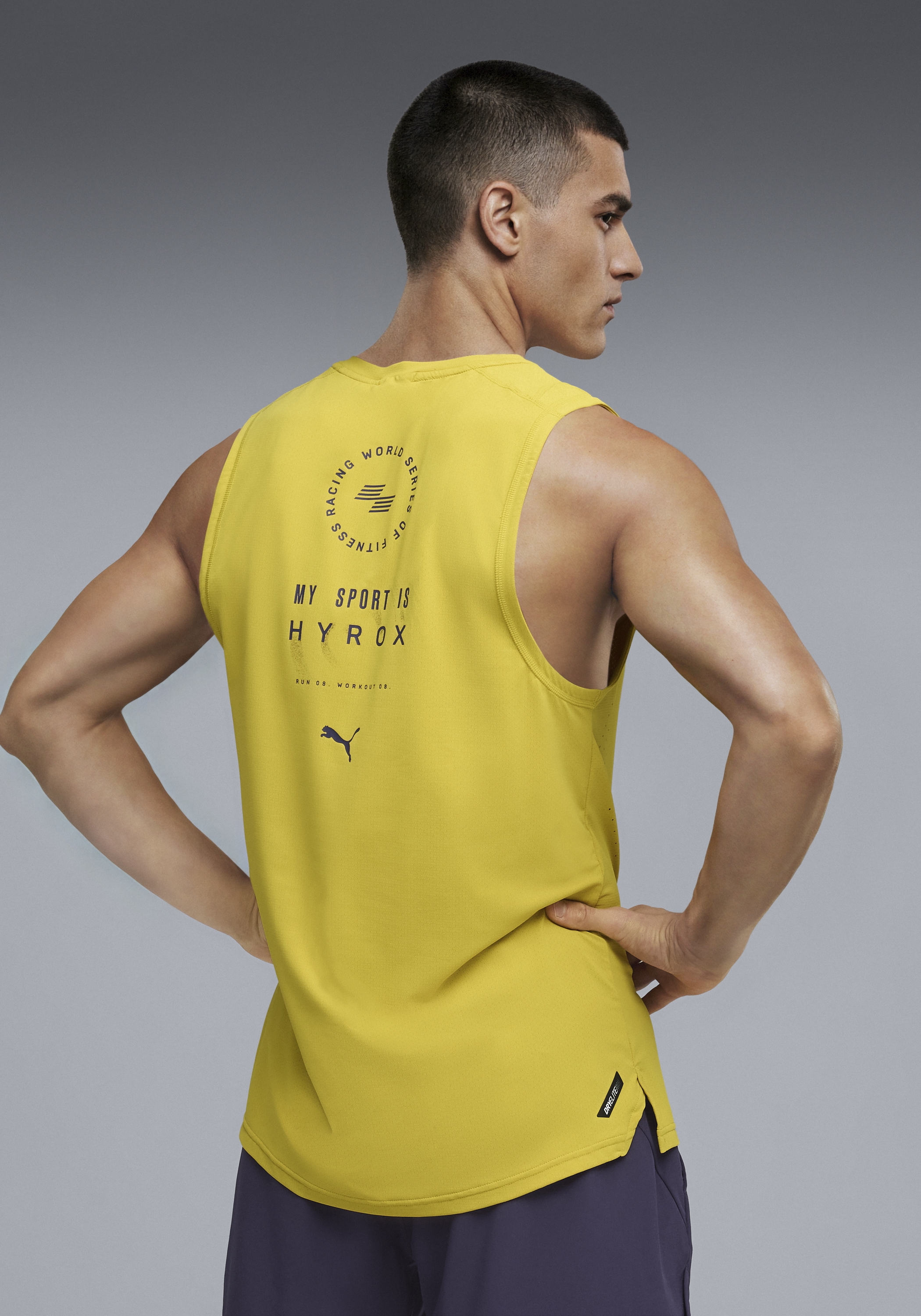PUMA Tanktop »M  X HYROX DRYELITE TRAINING TANK« ärmelloses Design, sportlicher Stil, Rundhalsausschnitt
