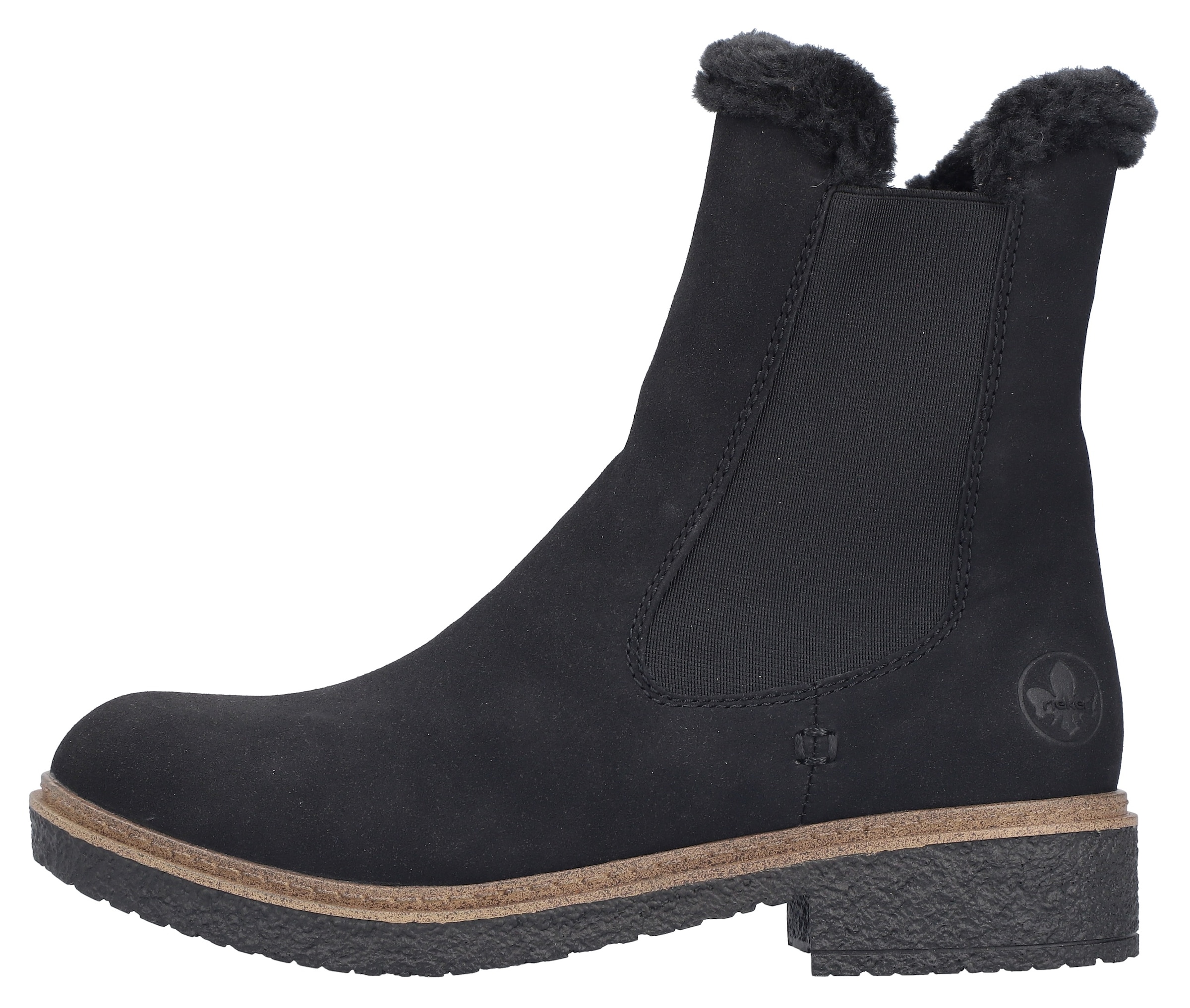 Rieker Winterboots  Chelseaboots, Winterstiefelette, Blockabsatz, mit Innenreißverschluss