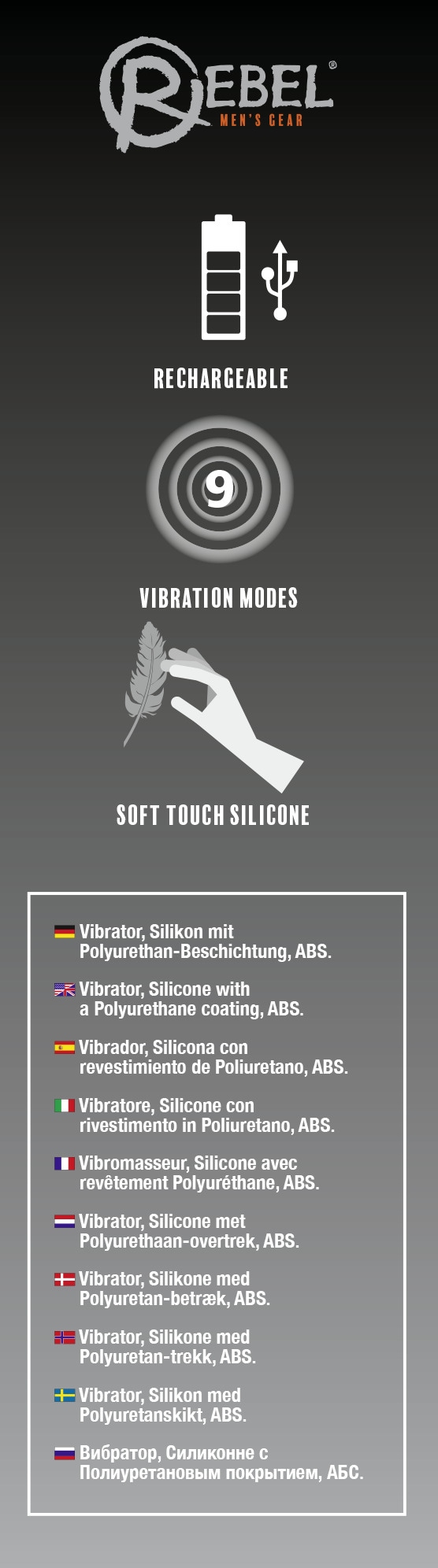 REBEL Anal-Stimulator »P-Punkt Vibrator Prostatavibrator« ()