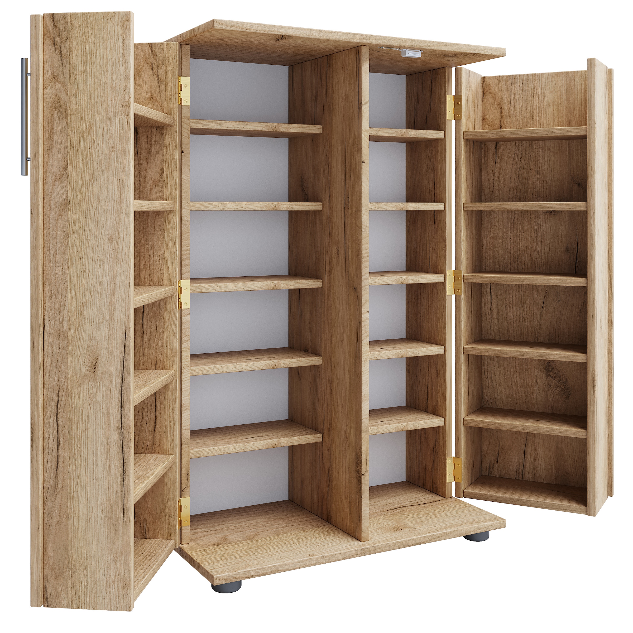 VCM Media-Regal »Holz Schrank CD DVD Regal abschließbar Engalo XL« 1 Stk. tlg.