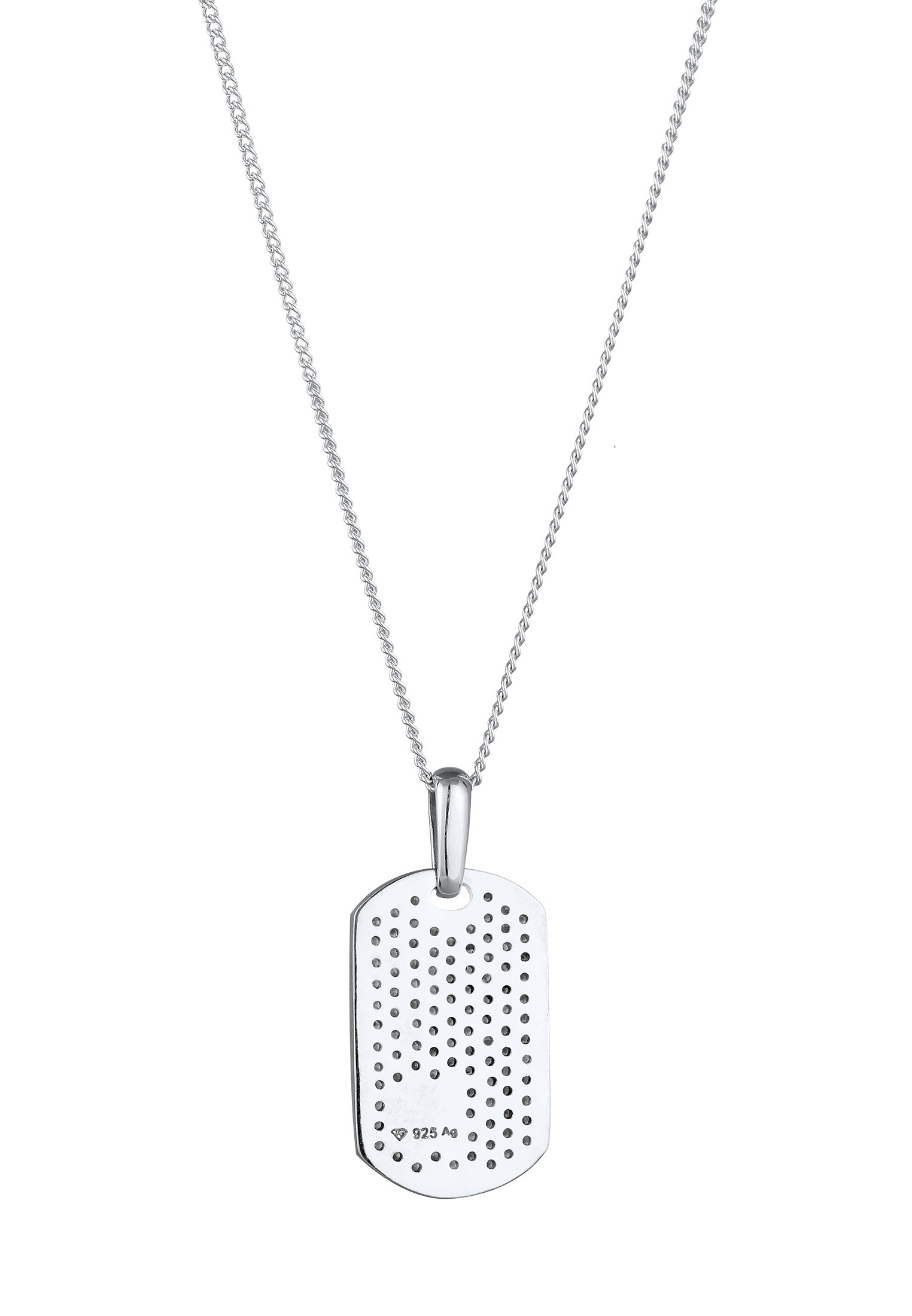Kuzzoi Kette mit Anhänger »Halskette Anhänger Zirkonia Weiß 925 Sterling Silber«