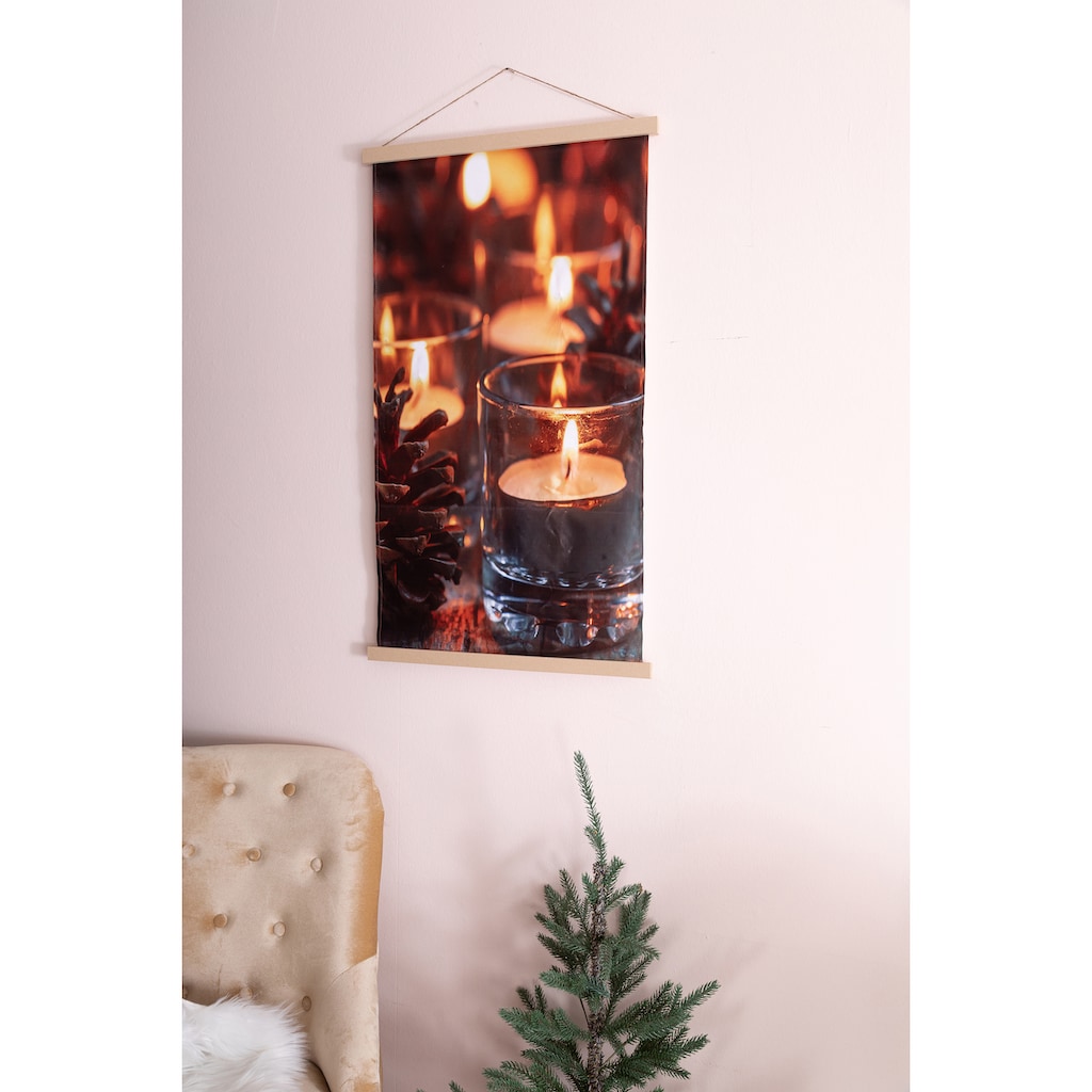 Myflair Möbel & Accessoires LED-Bild »Kerzenlicht, Weihnachtsdeko«, (1 St.)