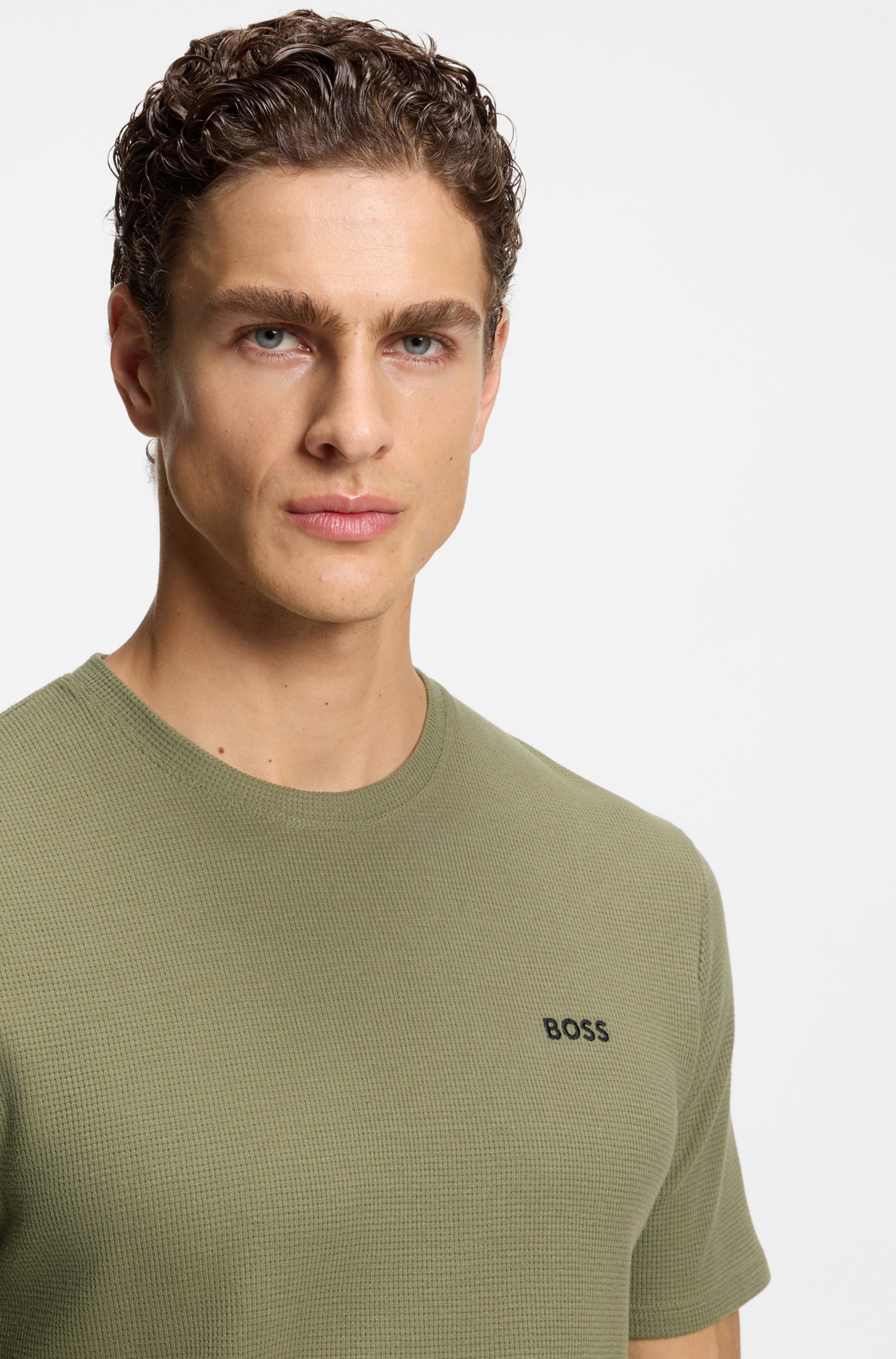 BOSS Pyjamaoberteil »Waffle T-Shirt«