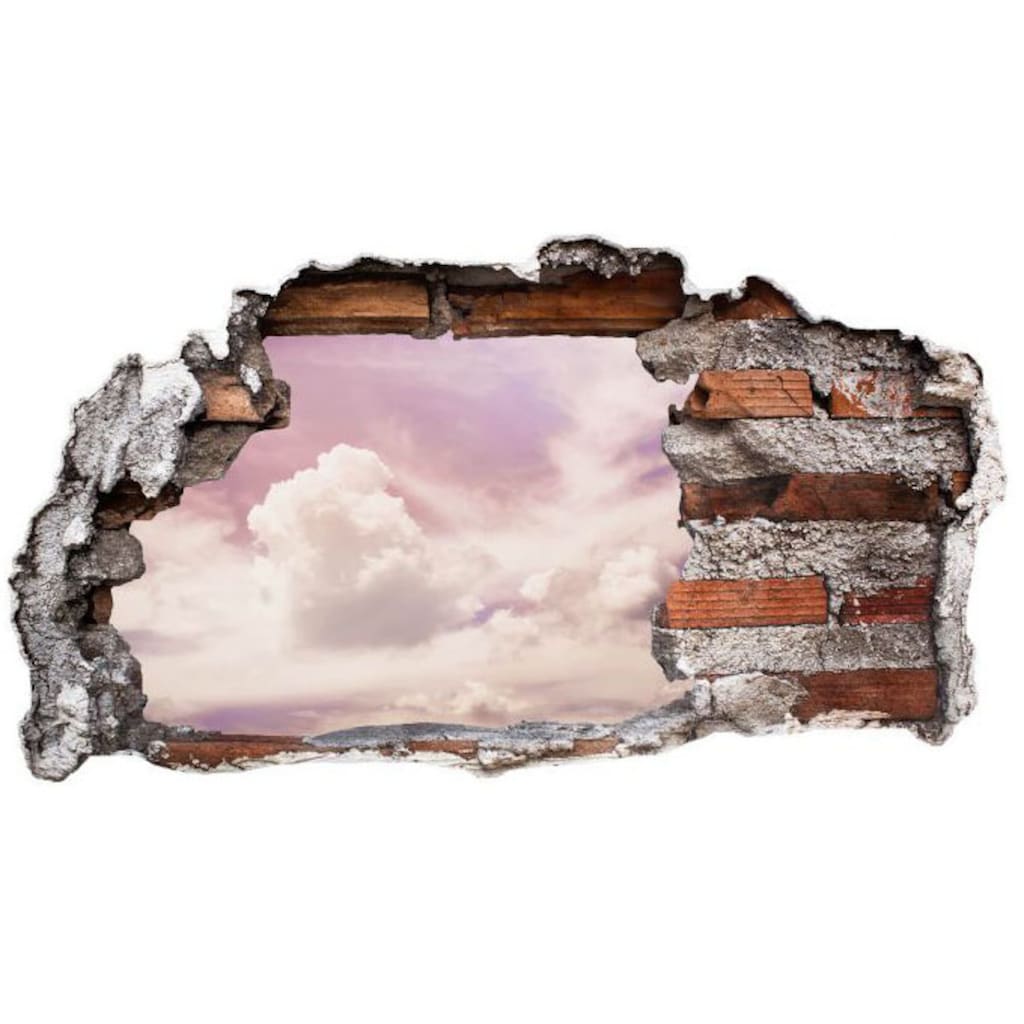 Wall-Art Wandtattoo »Lila Wolken Sticker 3D Himmel«, (1 St.)