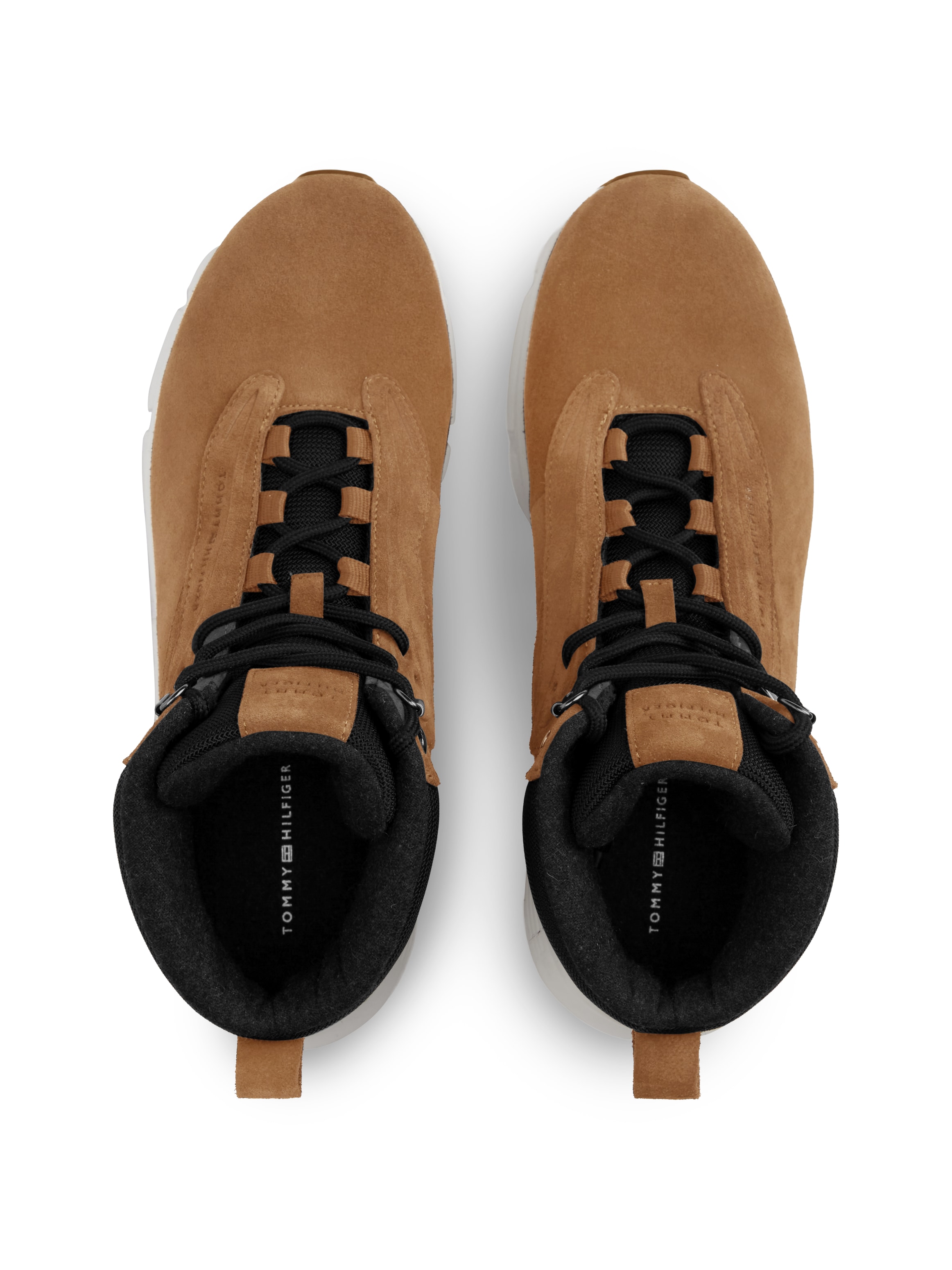 Tommy Hilfiger Schnürboots »HILFIGER SDE WARM HYBRID CHUKKA«  High Top-Sneaker, Herbstboots mit Ösen und Kontrastbesatz