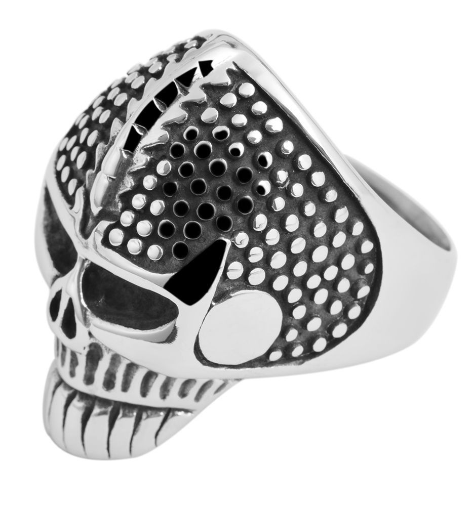 Adelia´s Fingerring »Herren Ring Totenkopf aus Edelstahl«