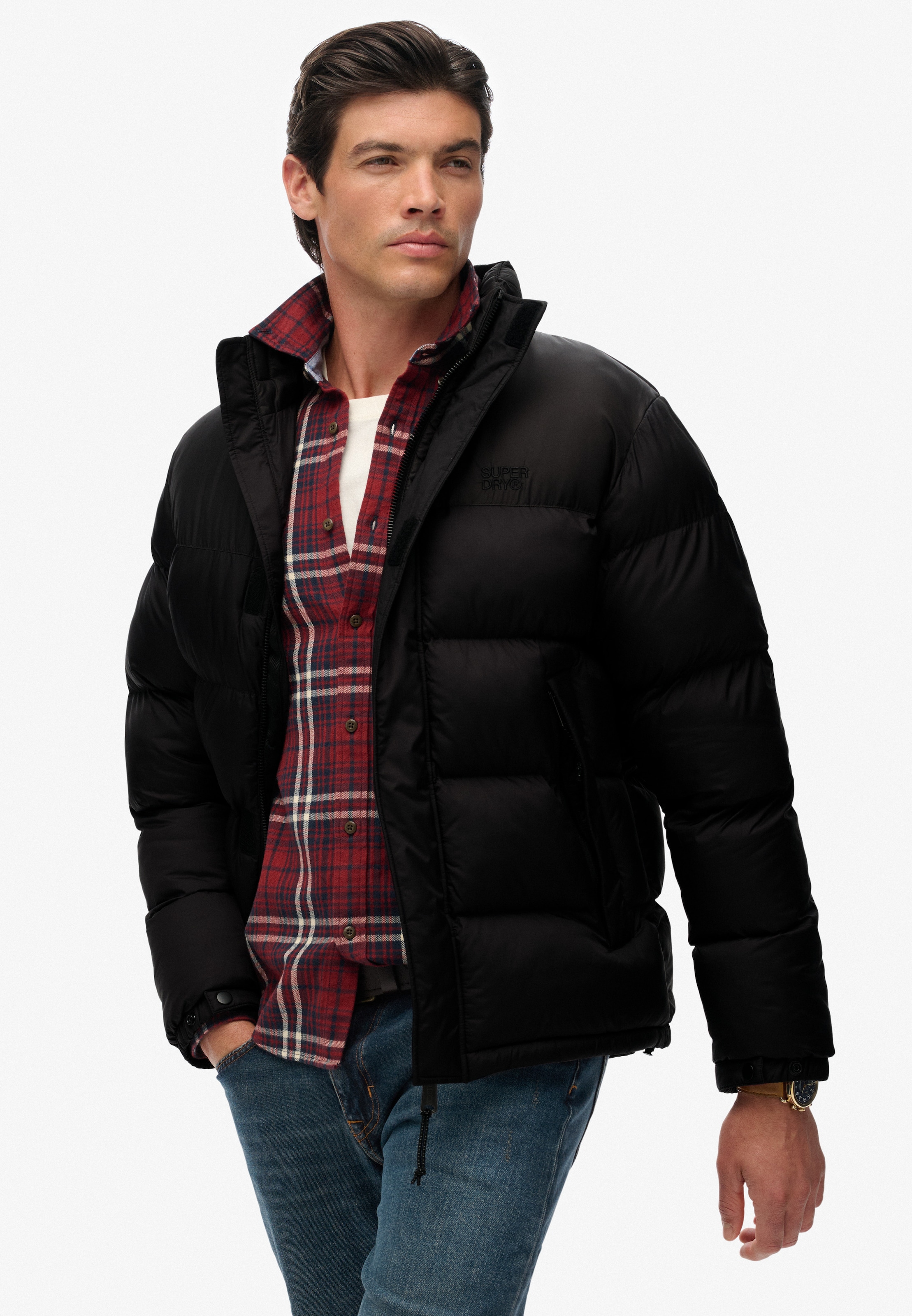 Superdry Steppjacke »NON HOODED TECH PADDED JKT«, ohne Kapuze