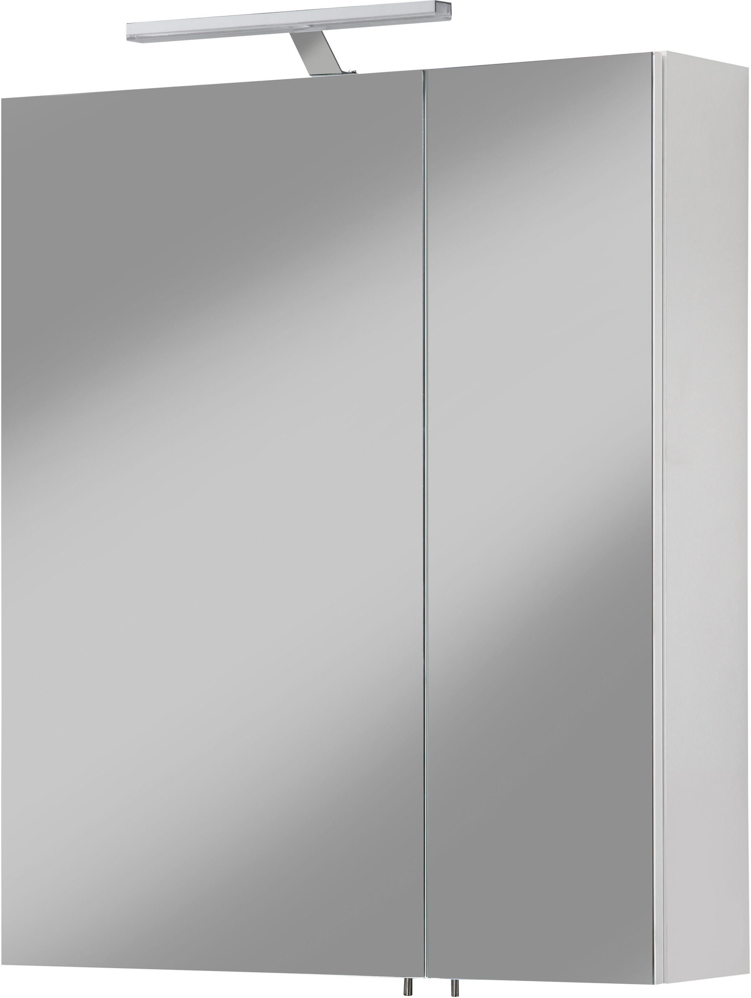 Schildmeyer Spiegelschrank »Torino«, Breite 60 cm, 2-türig, LED-Beleuchtung, Schalter-/Steckdosenbox, Glaseinlegeböden, Soft-Close, Made in Germany