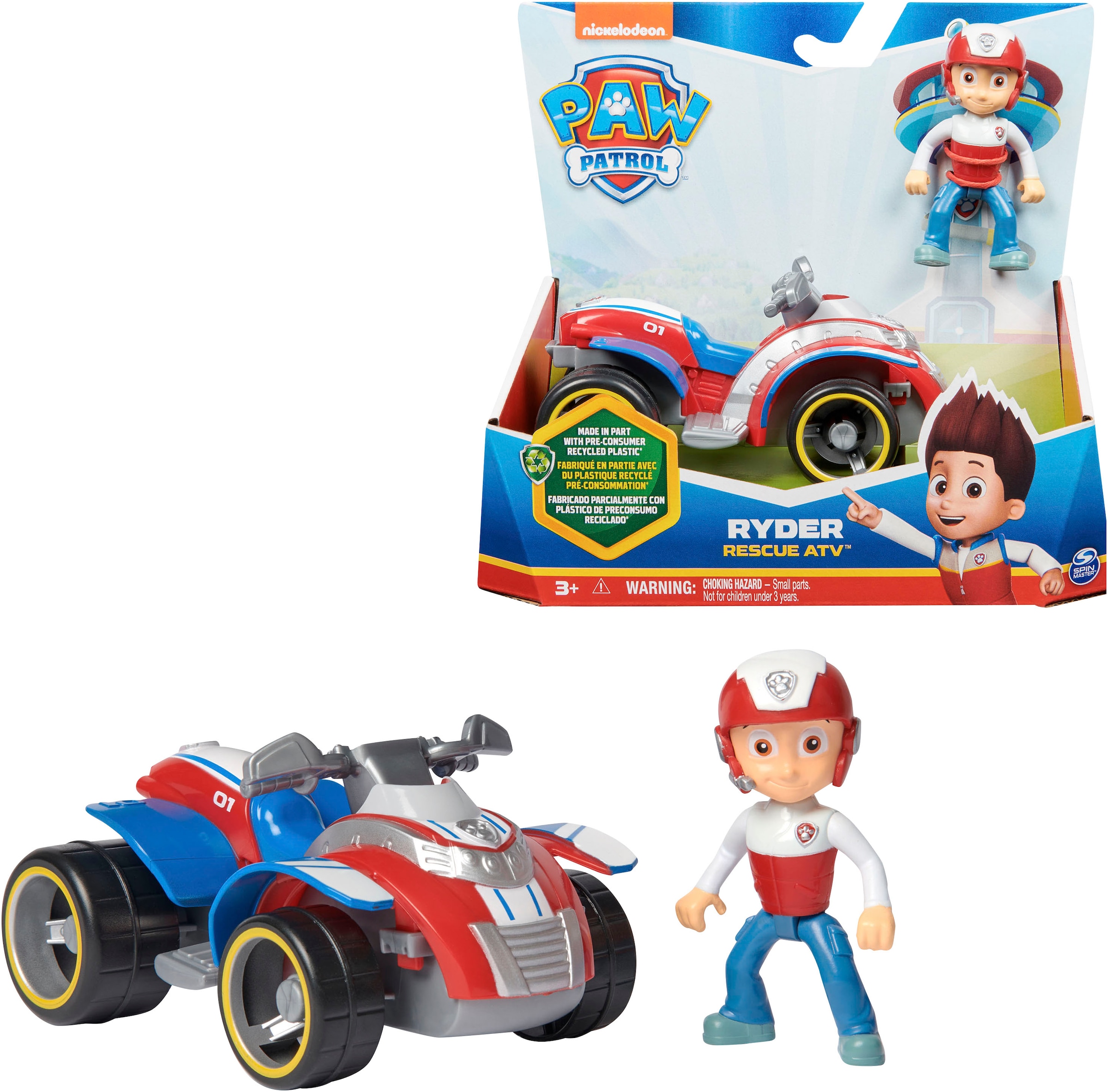 Spin Master Spielzeug-Auto »Paw Patrol - Sust. Basic Vehicle Ryder«, zum Teil aus recycelten Material