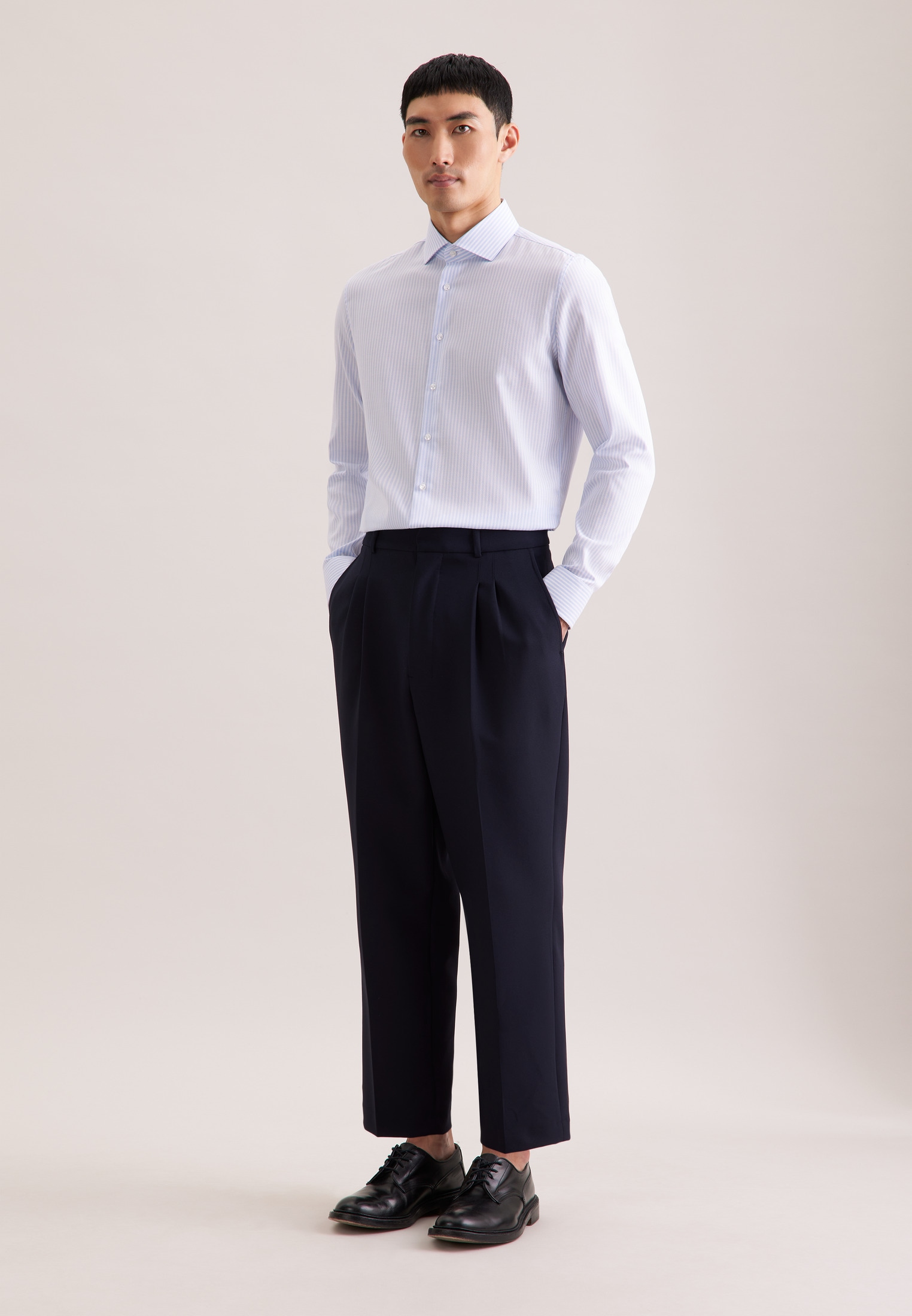 seidensticker Businesshemd »Schwarze Rose« X-Slim 1/1 Kentkragen Gestreift