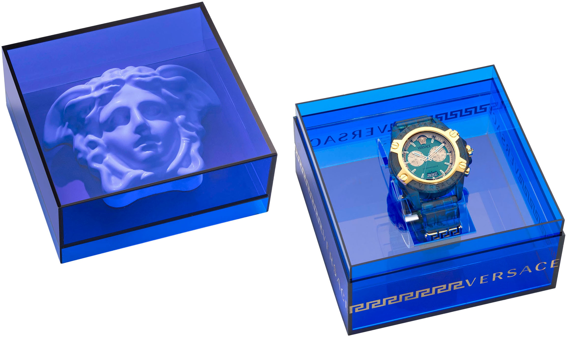 Versace Chronograph »ICON ACTIVE«, Quarzuhr, Armbanduhr, Herrenuhr, Datum, Stoppfunktion, Swiss Made