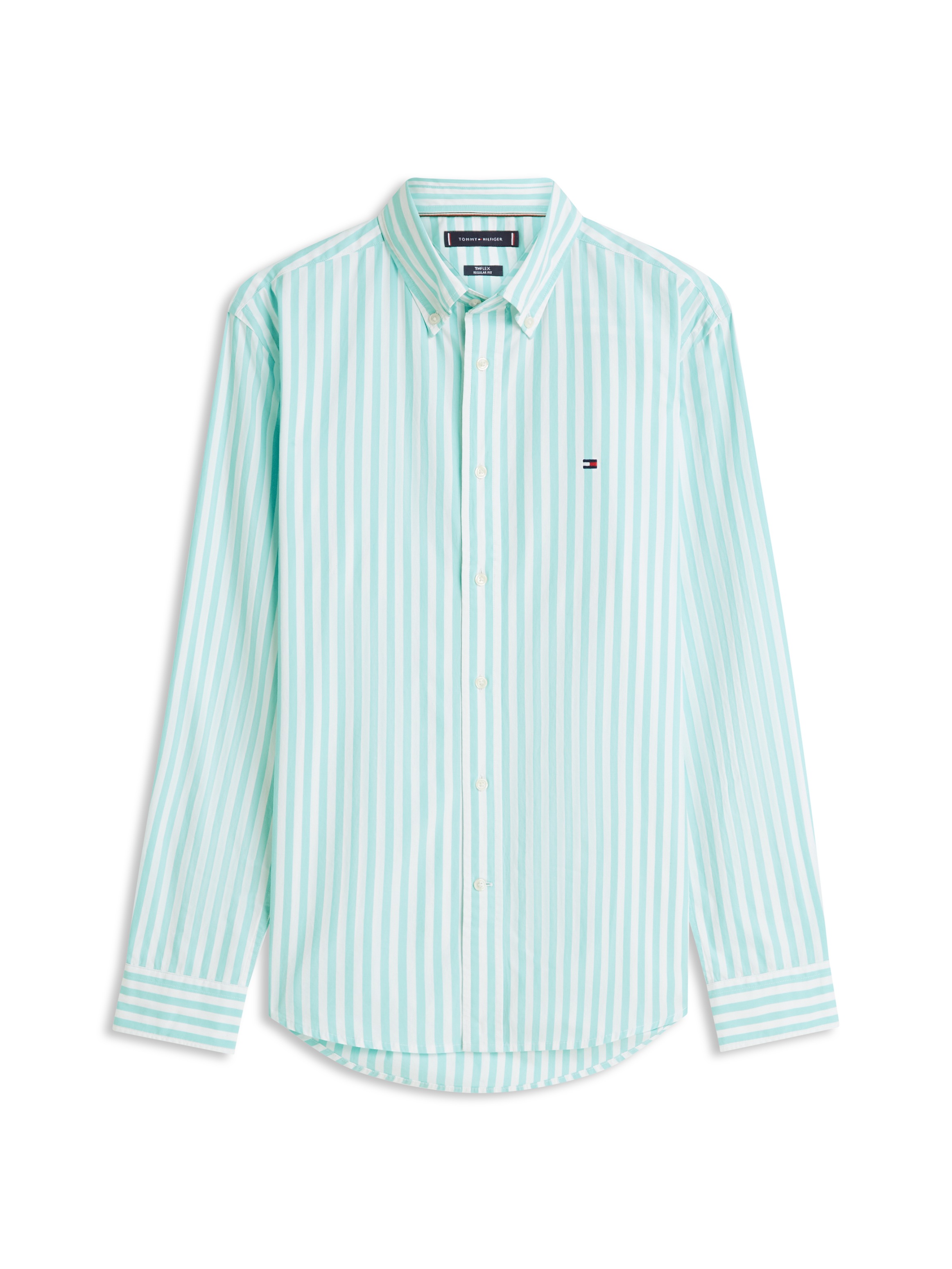 Tommy Hilfiger Langarmhemd »FLEX POPLIN CLASSIC STP Regular Fit« gestreift, Button-Down-Kragen