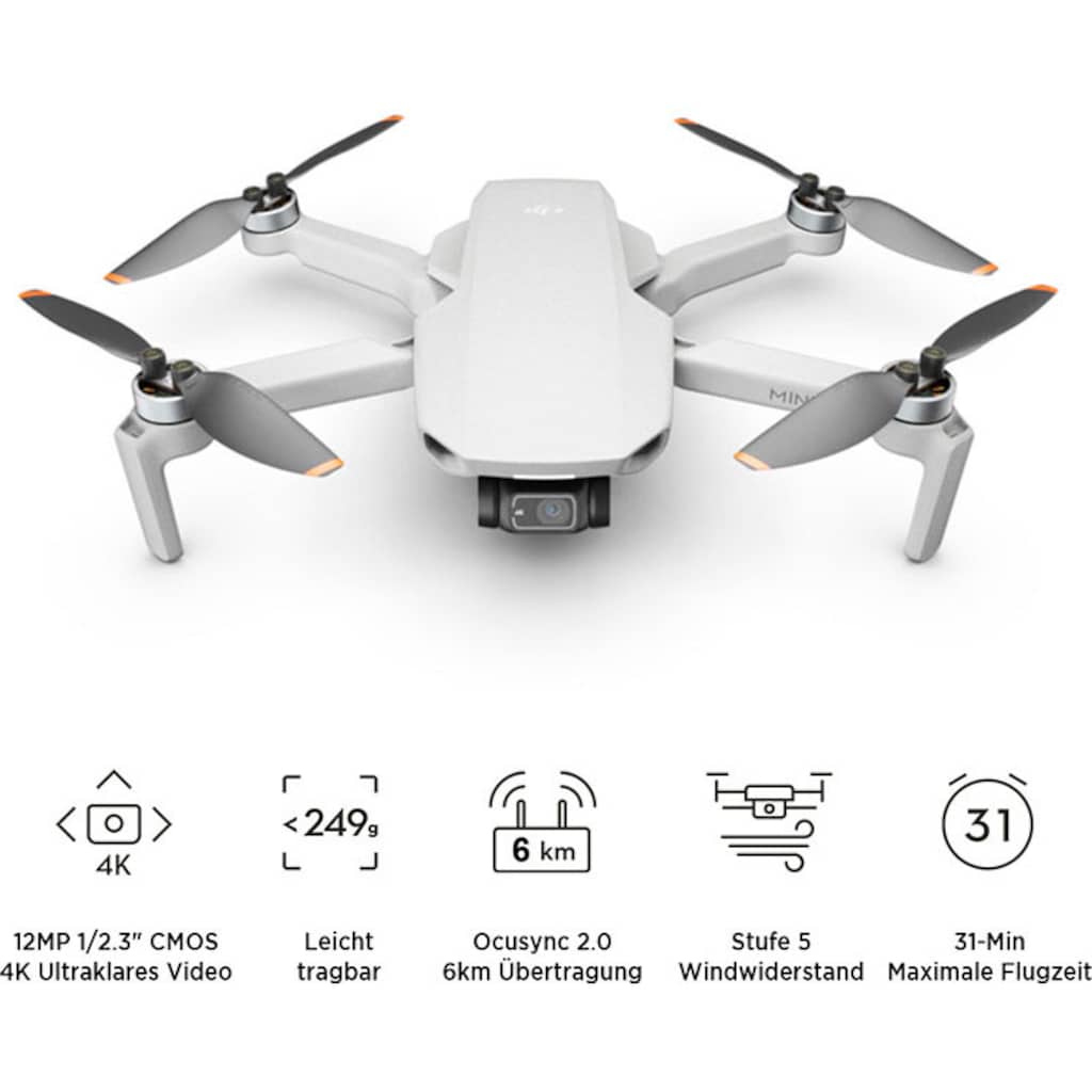 DJI Drohne »MINI 2 Fly More Combo«, 31 Minuten Flugzeit, OcuSync 2.0 HD-Video, QuickShots mit DJI Fly App