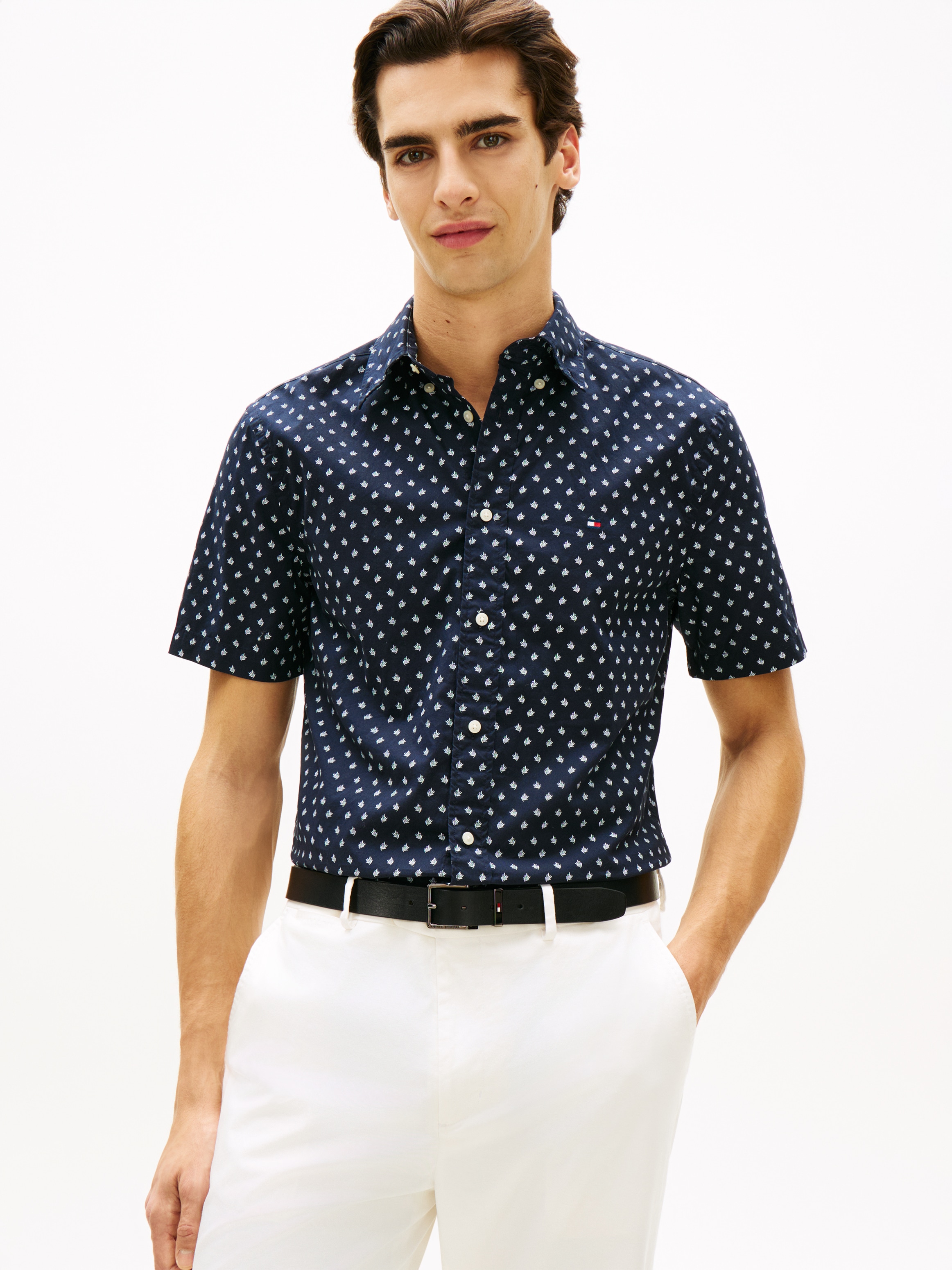 Tommy Hilfiger Kurzarmhemd »FLEX POPLIN PRINT Regular Fit«