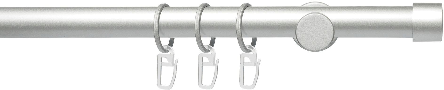 Liedeco Gardinenstange »Fertigstilgarnitur 20 mm Power Endkappe« Ø 2 mm 1 läufig-läufig Fixmaß Gardinenstange Komplett