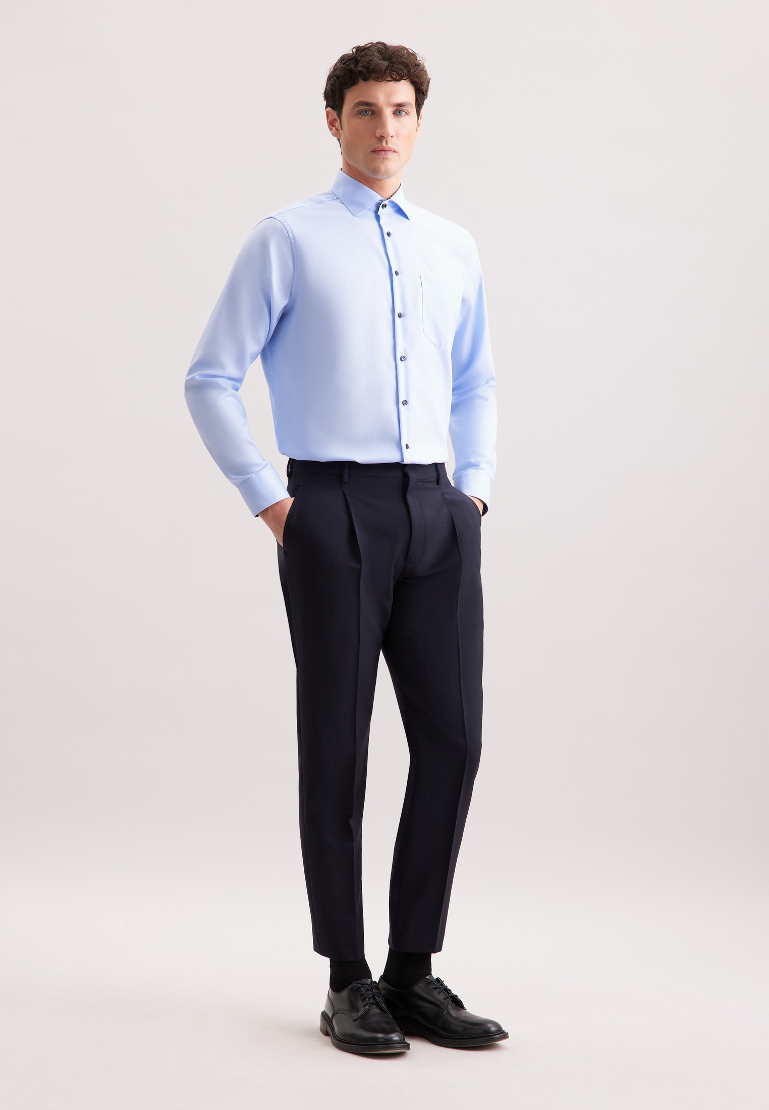seidensticker Businesshemd »Schwarze Rose« Comfort 1/1 Kentkragen Uni