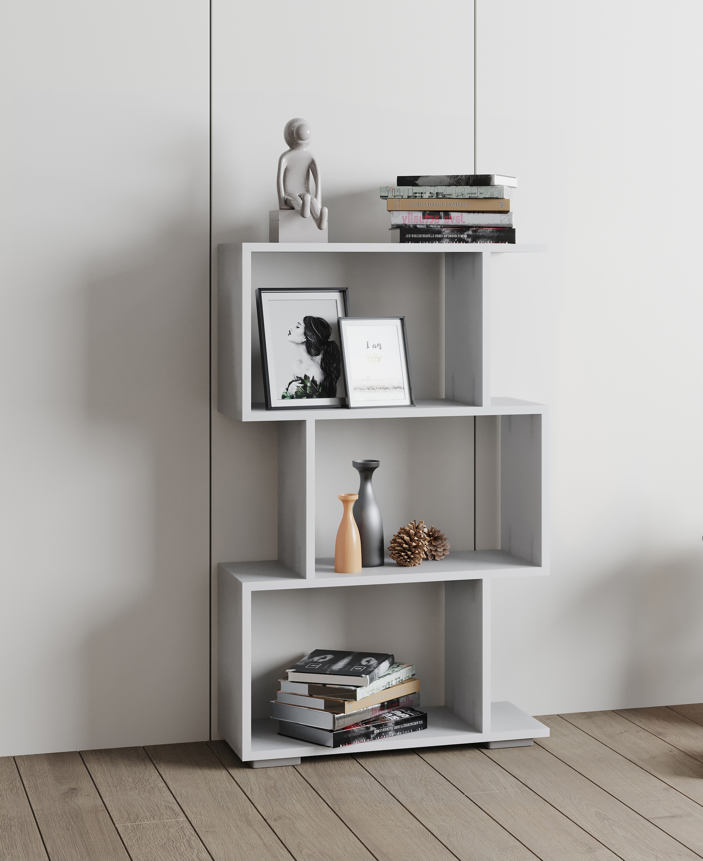 VCM Standregal »VCM Holz Raumteiler Stand Regal Bücherregal Deko Bücher Standregal Palusa M«