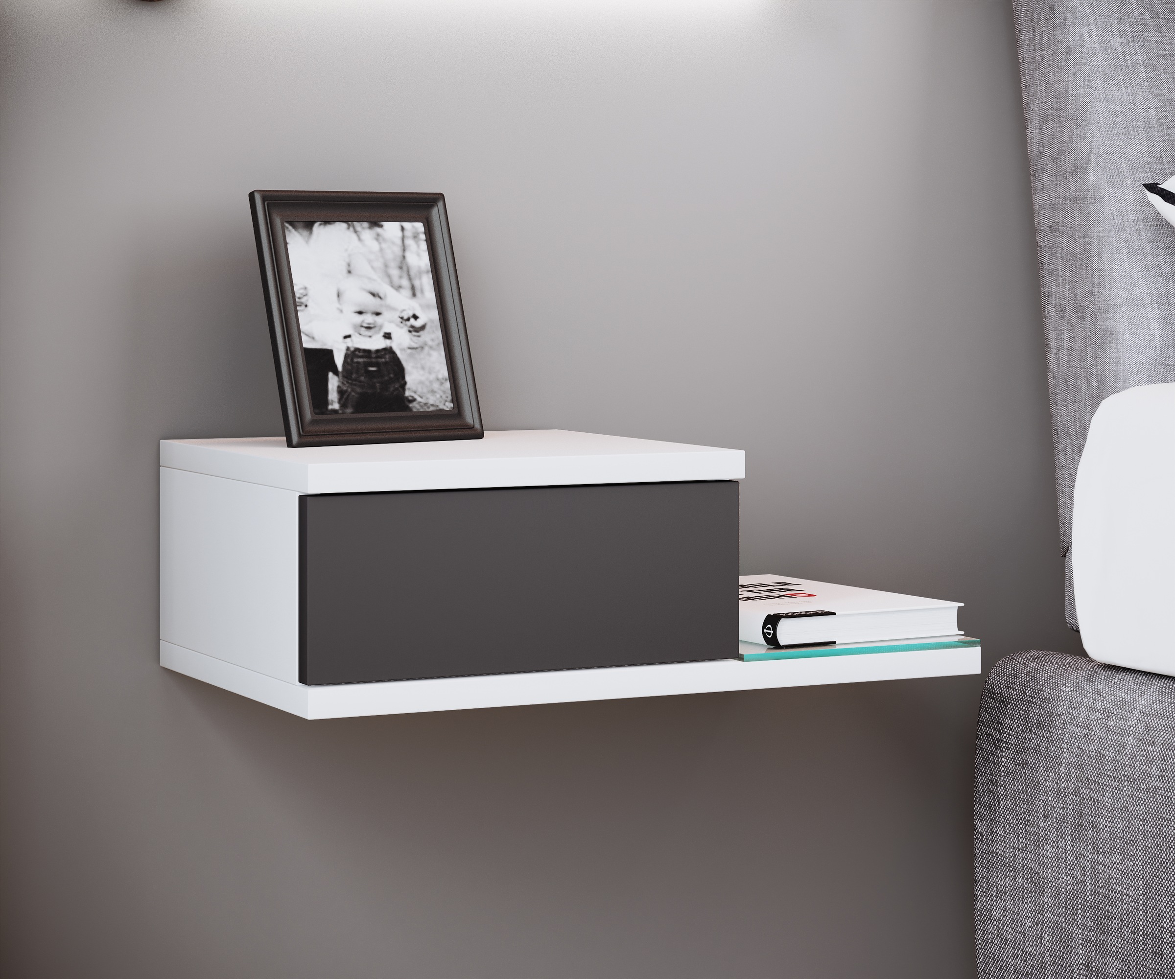 VCM Nachttisch »Design Wandschublade Nachttisch Regal Konsila M«