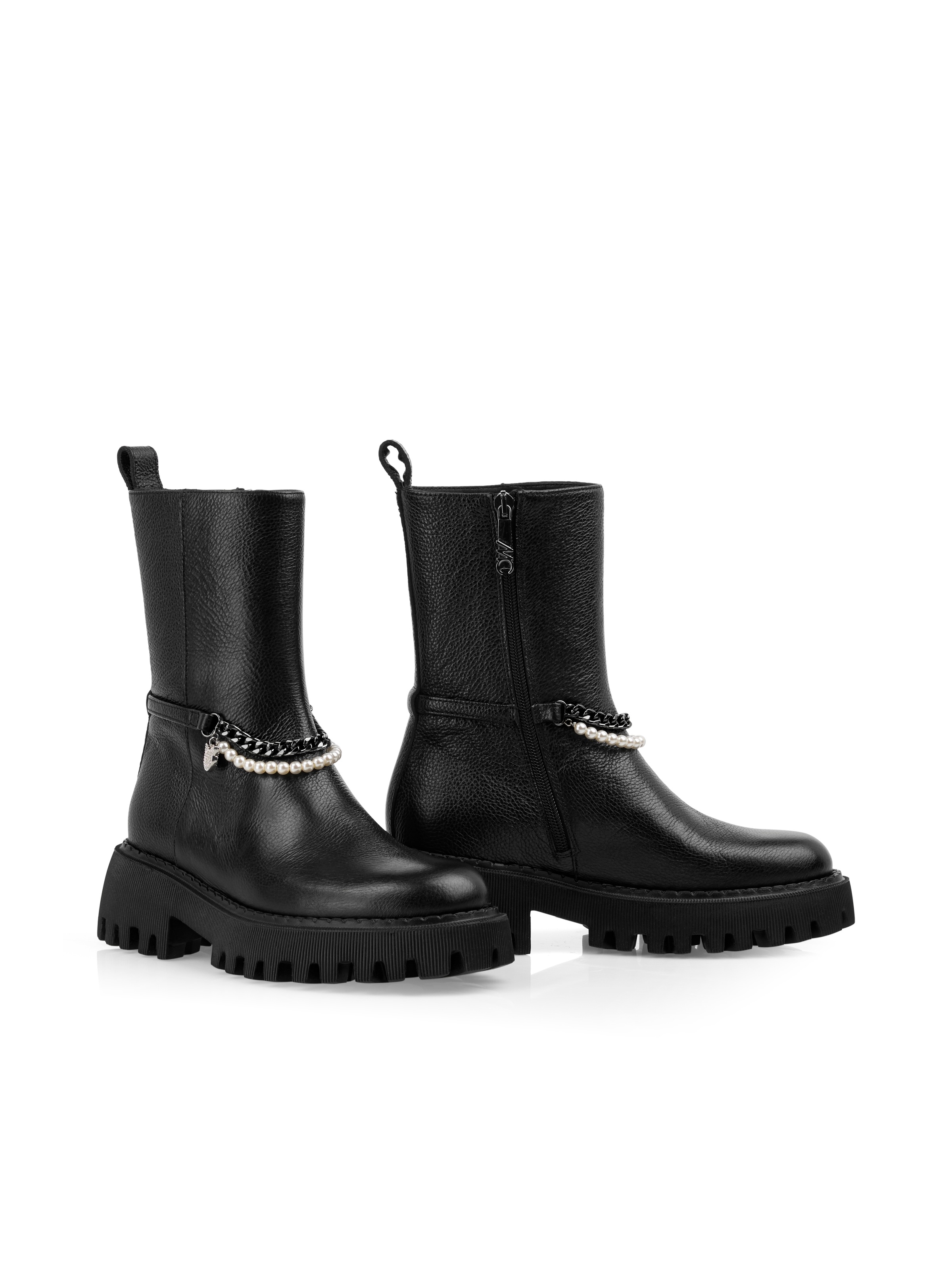 Marc Cain Stiefelette  Blockabsatz, Boots mit markanter Zierkette