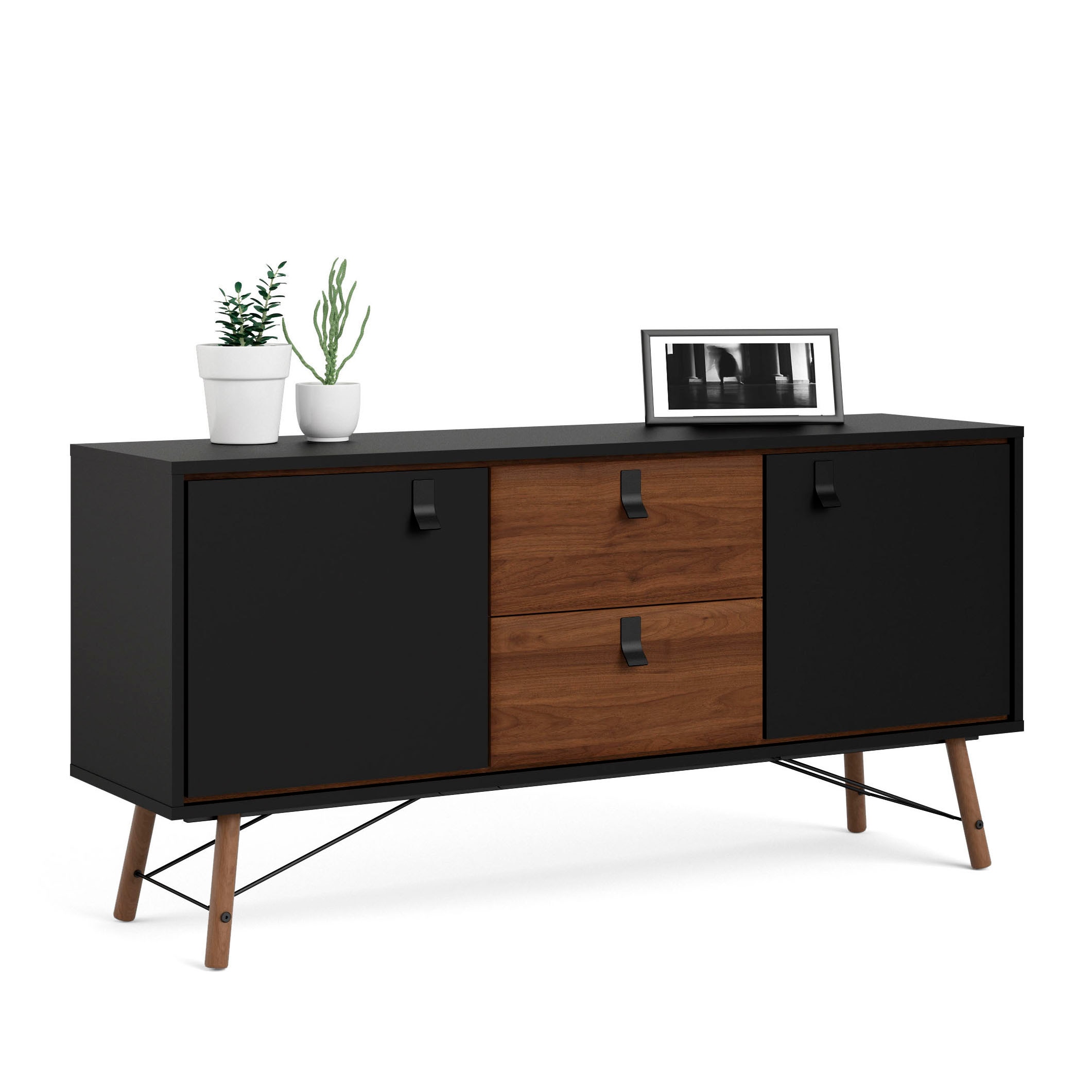 andas Sideboard »Ry Aufbewahrung, Schubladenschrank,« Breite 150 cm, Höhe 72 cm, Kommode mit 2 Türen und 2 Schubläden