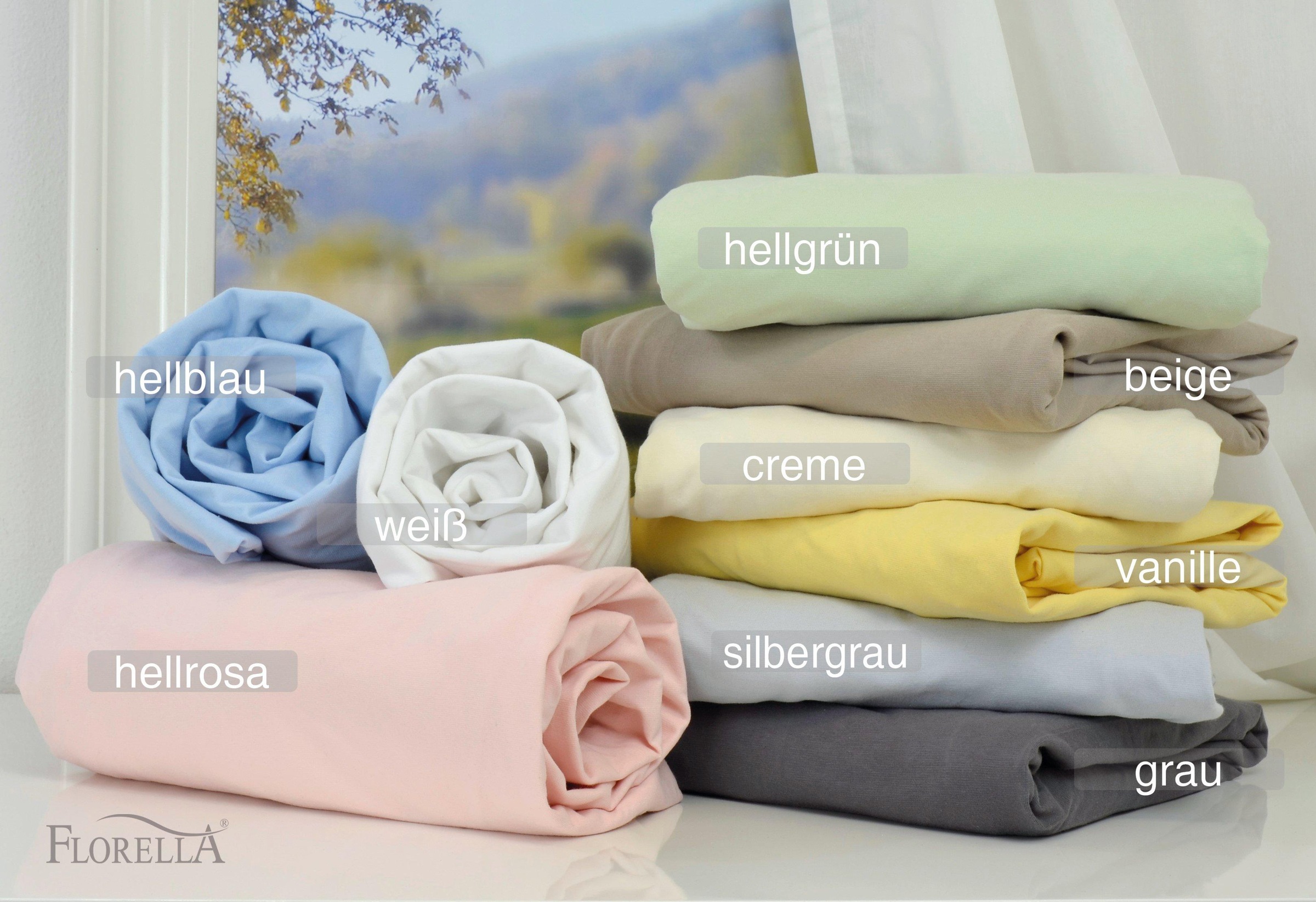 Florella Spannbettlaken »Fein-Jersey Elasthan, für Matratzenhöhen bis 30 cm«