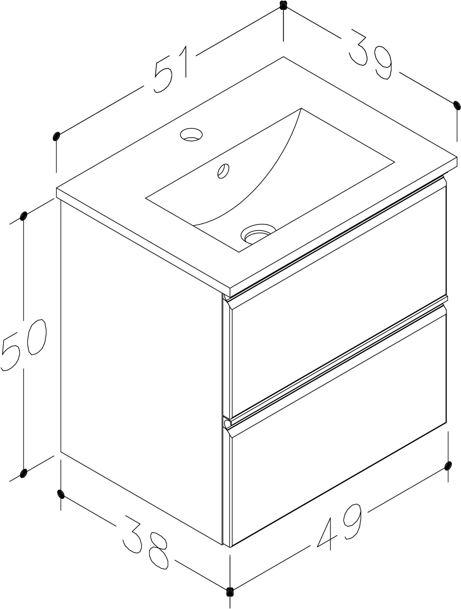 welltime Waschtisch »Cosmos in verschiedenen Ausführungen inkl. Waschbecken« Badmöbel, Waschplatz  mit 2 Schubladen, Soft-Close-Funktion, FSC®