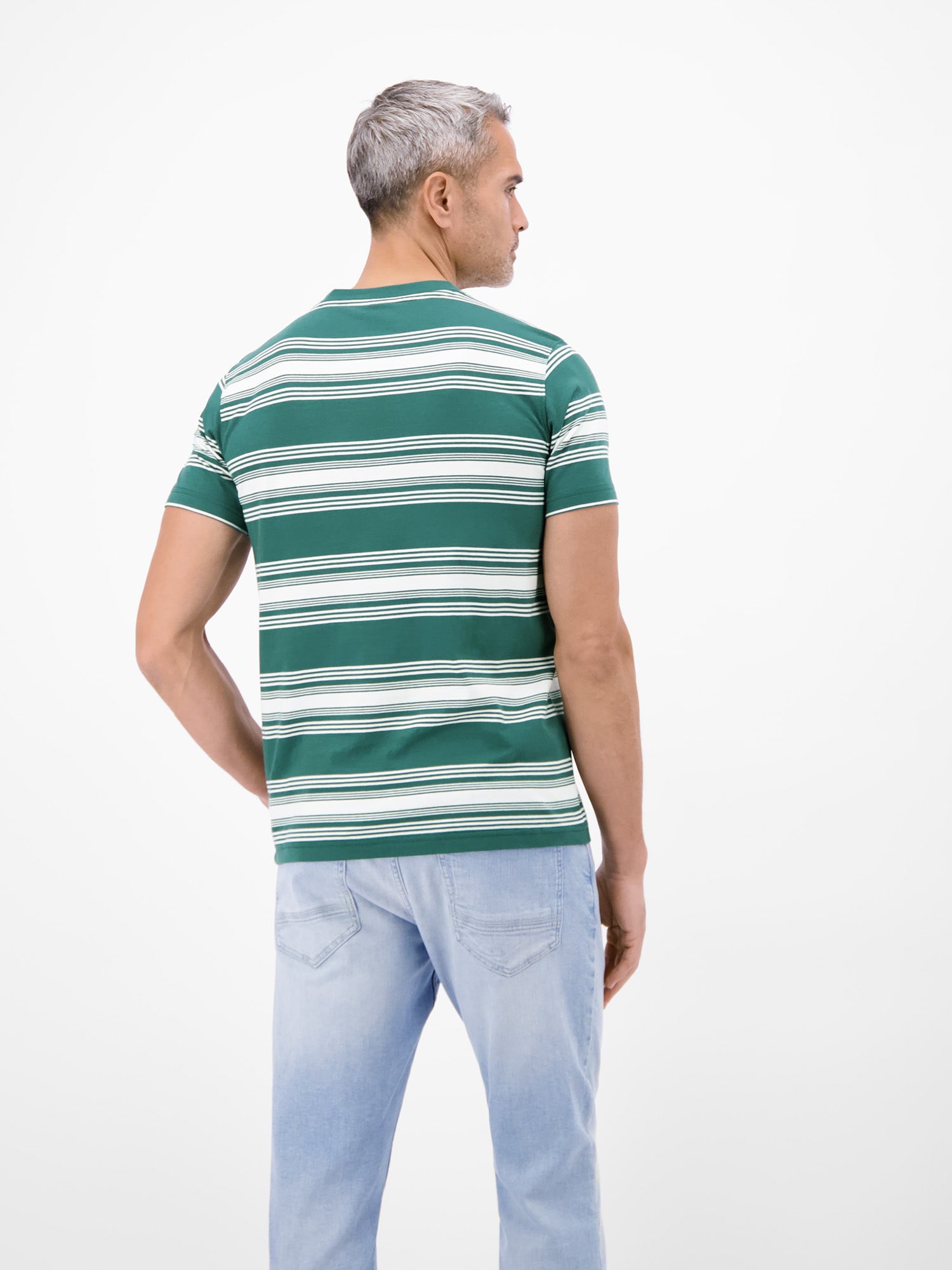 LERROS T-Shirt »T-Shirt im Streifenlook mit O-Neck«