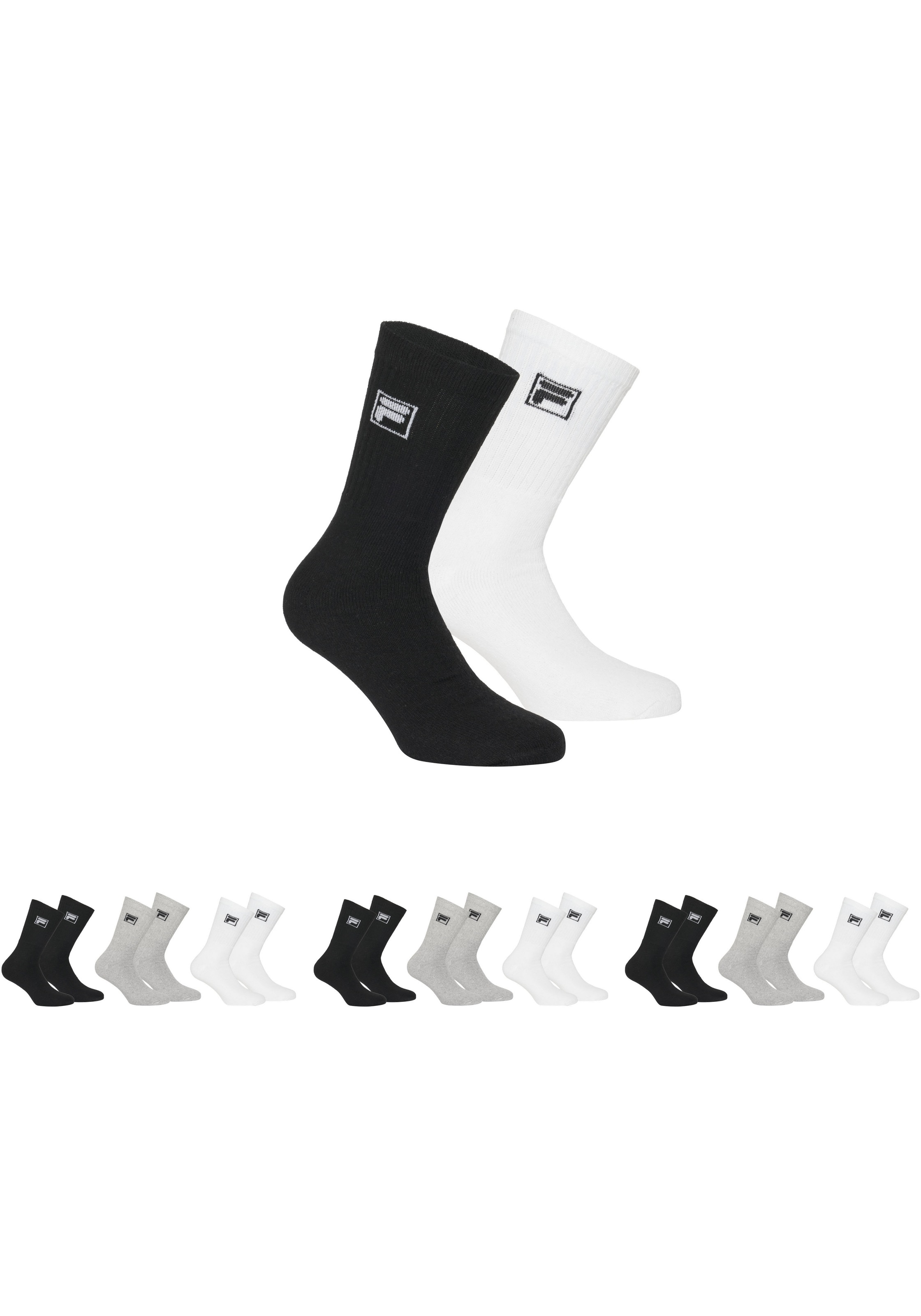 Fila Sportsocken, (9er Pack), mit langem Rippenbündchen